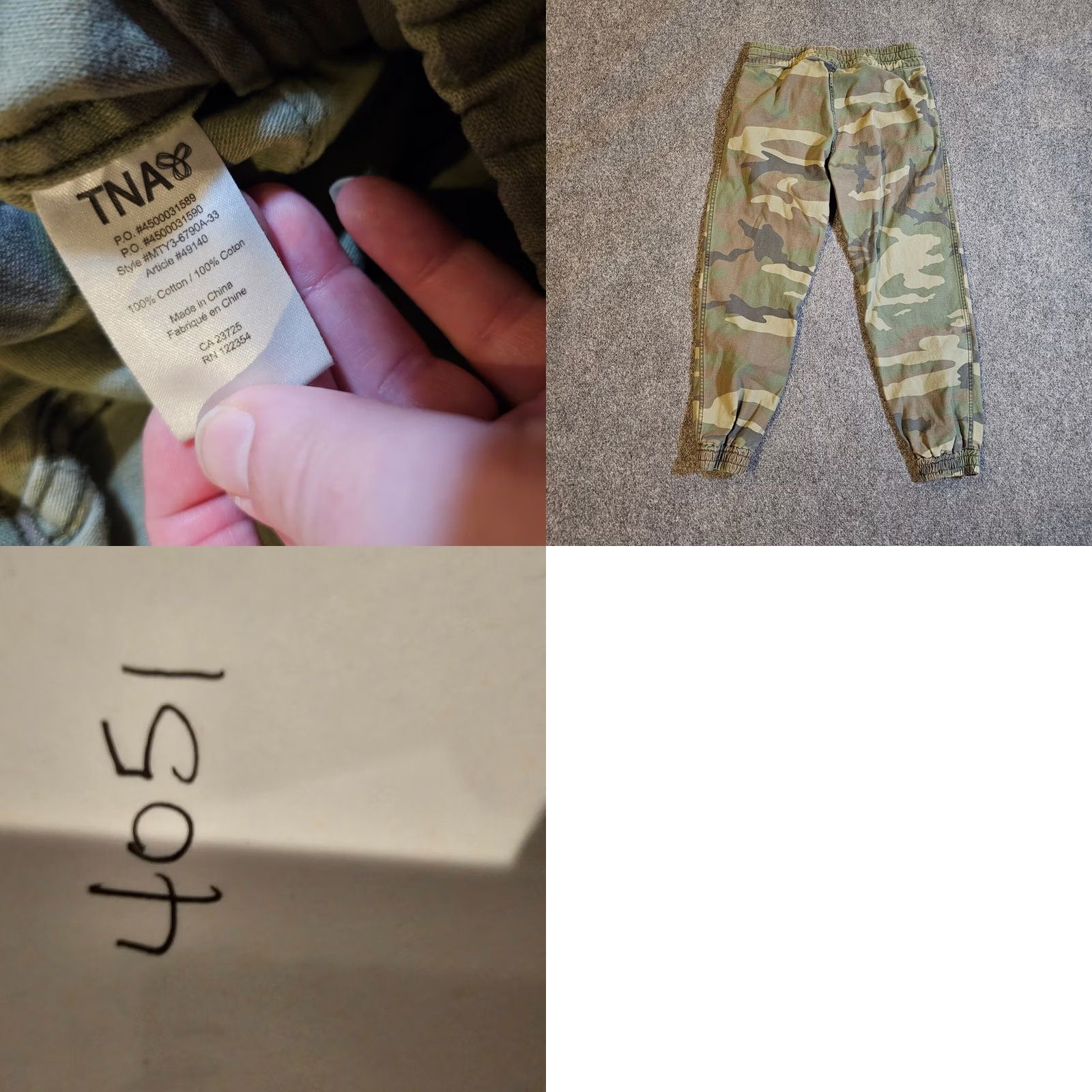 TNA TNA Pants Womens 6 Green Camo Joggers Zipper Pockets Sweatpants Casual Atheltic Shirt Size 28" / US 6 / IT 42 - 8 Thumbnail