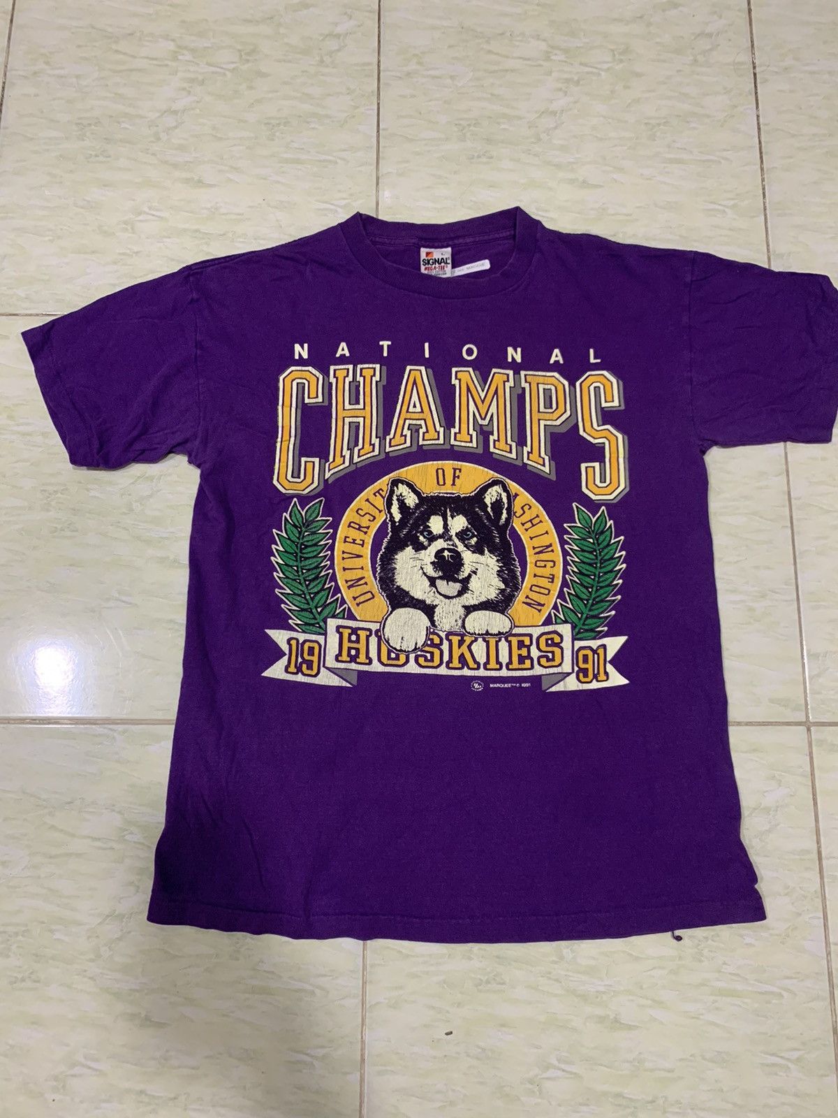 Vintage Rare Vintage 1991 champion huskies Distressed Size US L / EU 52-54 / 3 - 7 Thumbnail