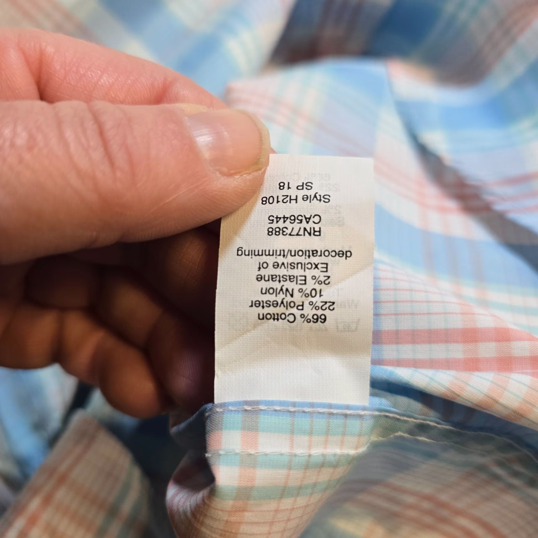 J.Crew J Crew Shirt Mens Medium Blue Plaid Performance Nylon Blend Button-Up Career Preppy Size US M / EU 48-50 / 2 - 7 Thumbnail