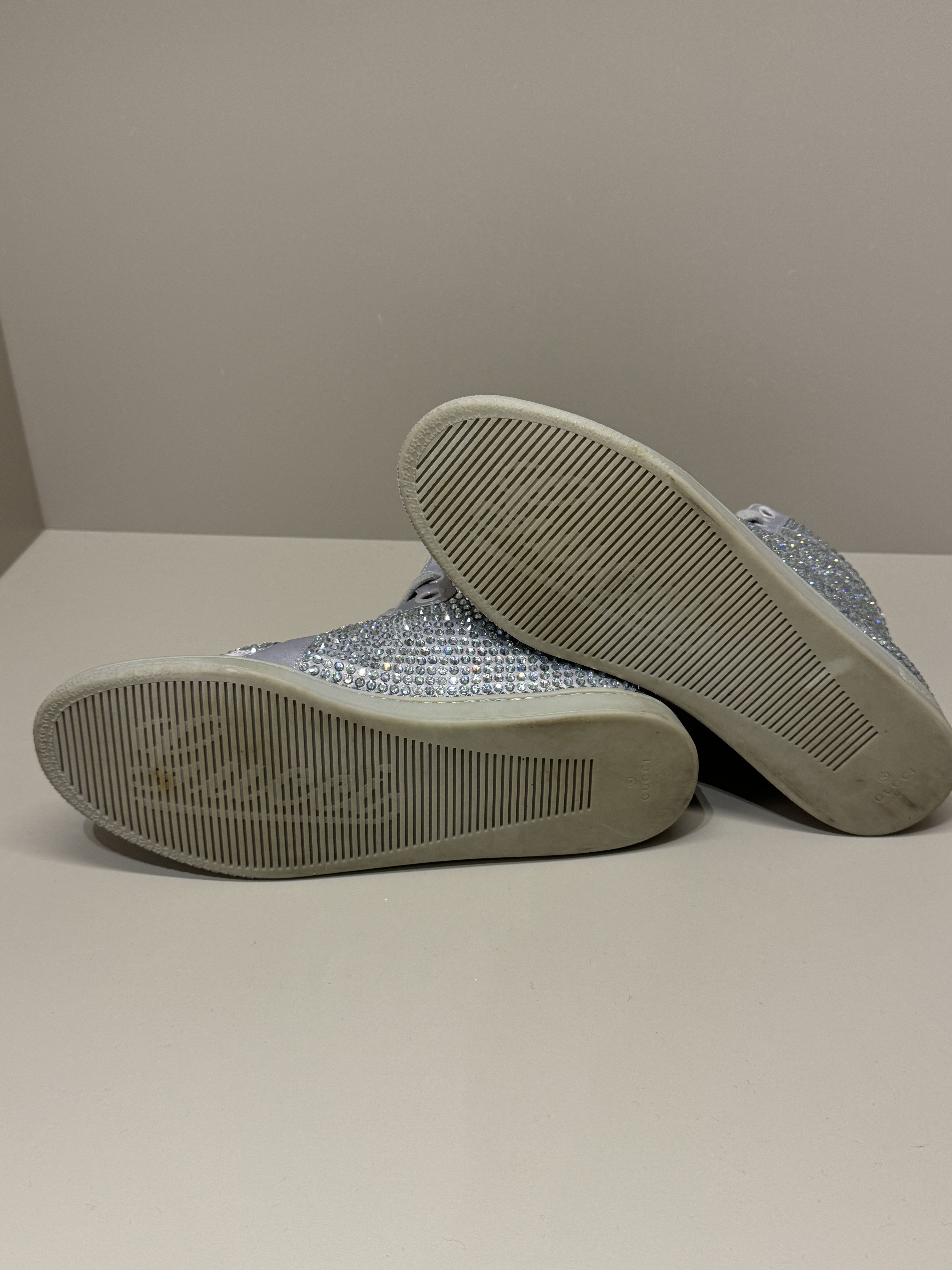 Gucci Gucci crystal studded high-top sneakers Size US 7.5 / IT 37.5 - 3 Thumbnail