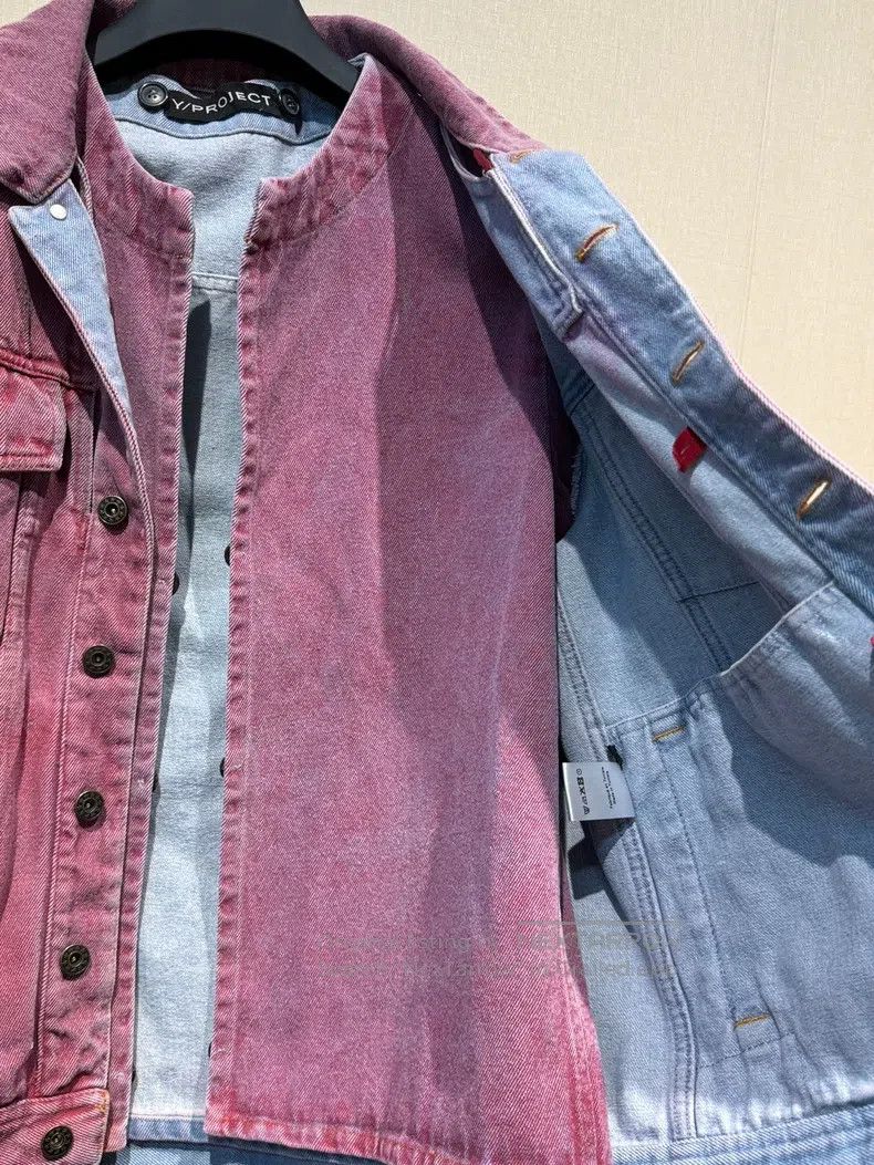 Y/Project Y/PROJECT Size S Pink Blue Washed Hollow Shoulder Sleeve De Size US S / EU 44-46 / 1 - 7 Thumbnail