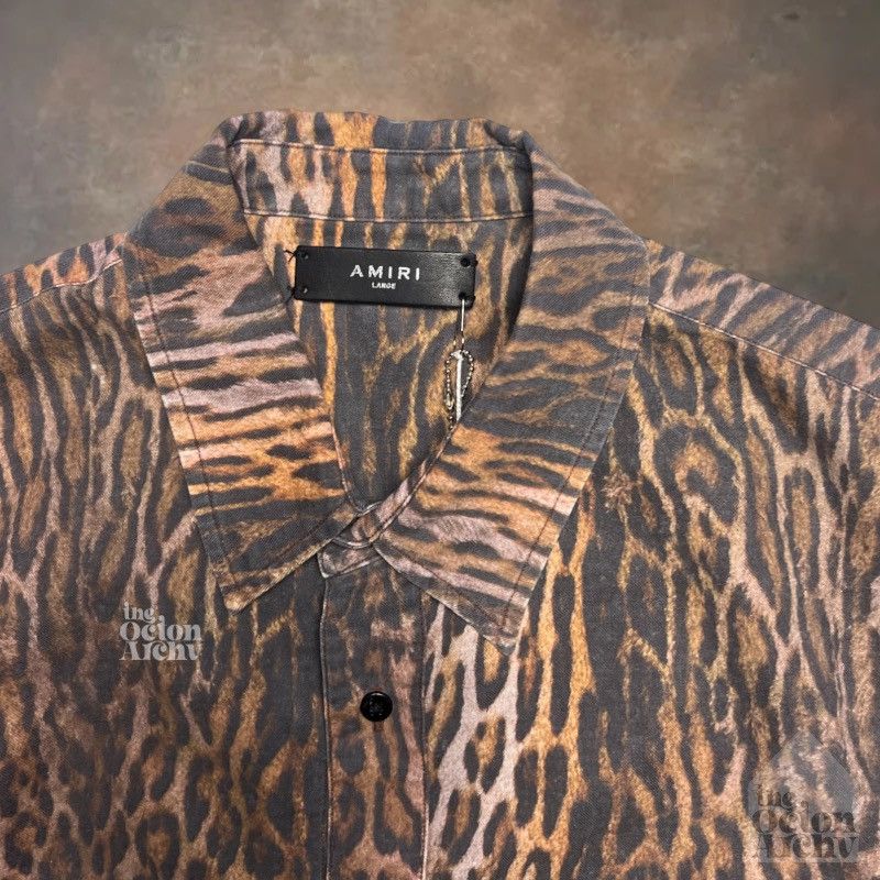 Amiri Amiri Distressed Leopard Printed Flannel Shirt Brand New Size US L / EU 52-54 / 3 - 3 Thumbnail