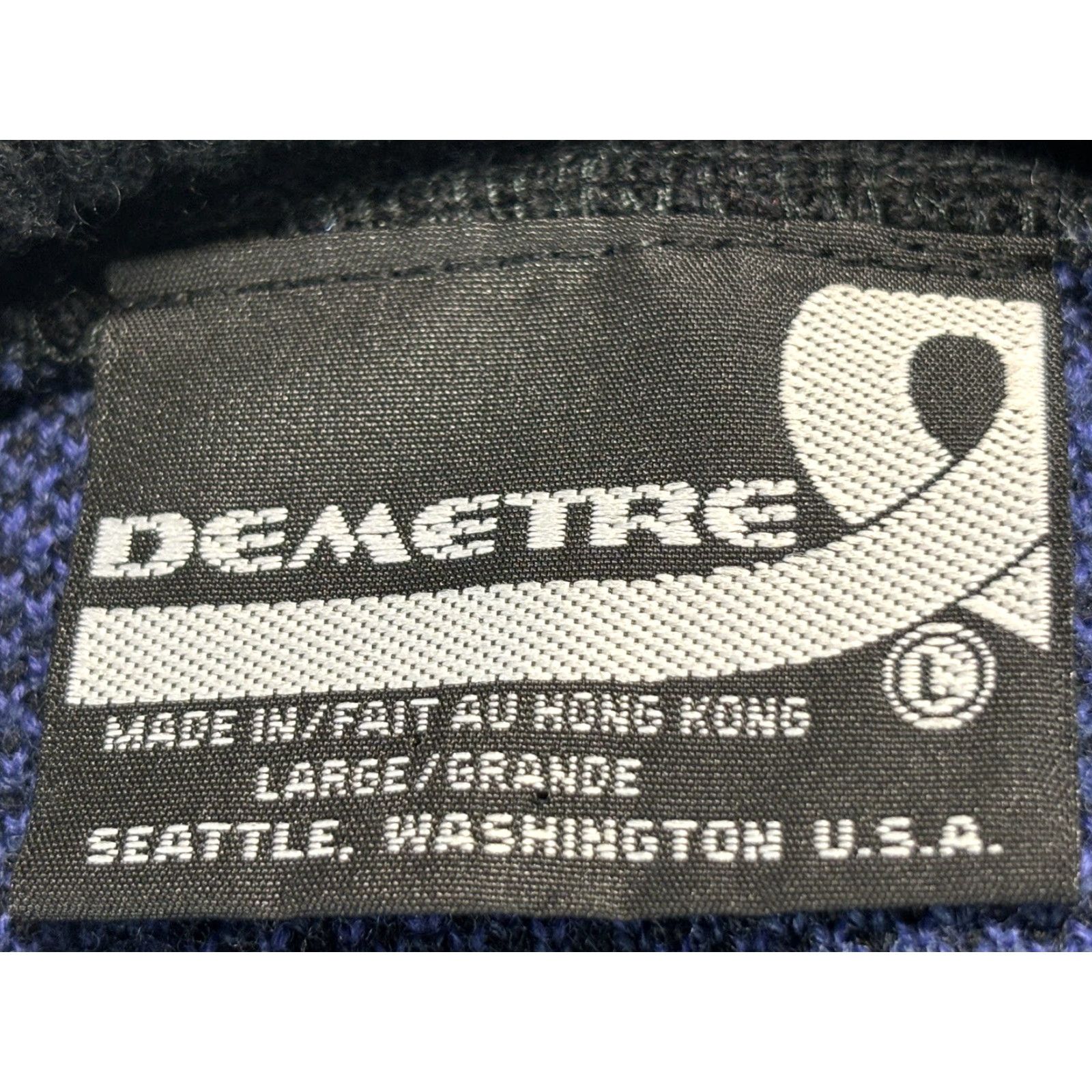 Vintage VINTAGE Demetre Ski Sweater Geometric Wool Blend 1/4 Zip Women Large Purple Black / USA Made Sweater Pullover Size L / US 10 / IT 46 - 7 Thumbnail