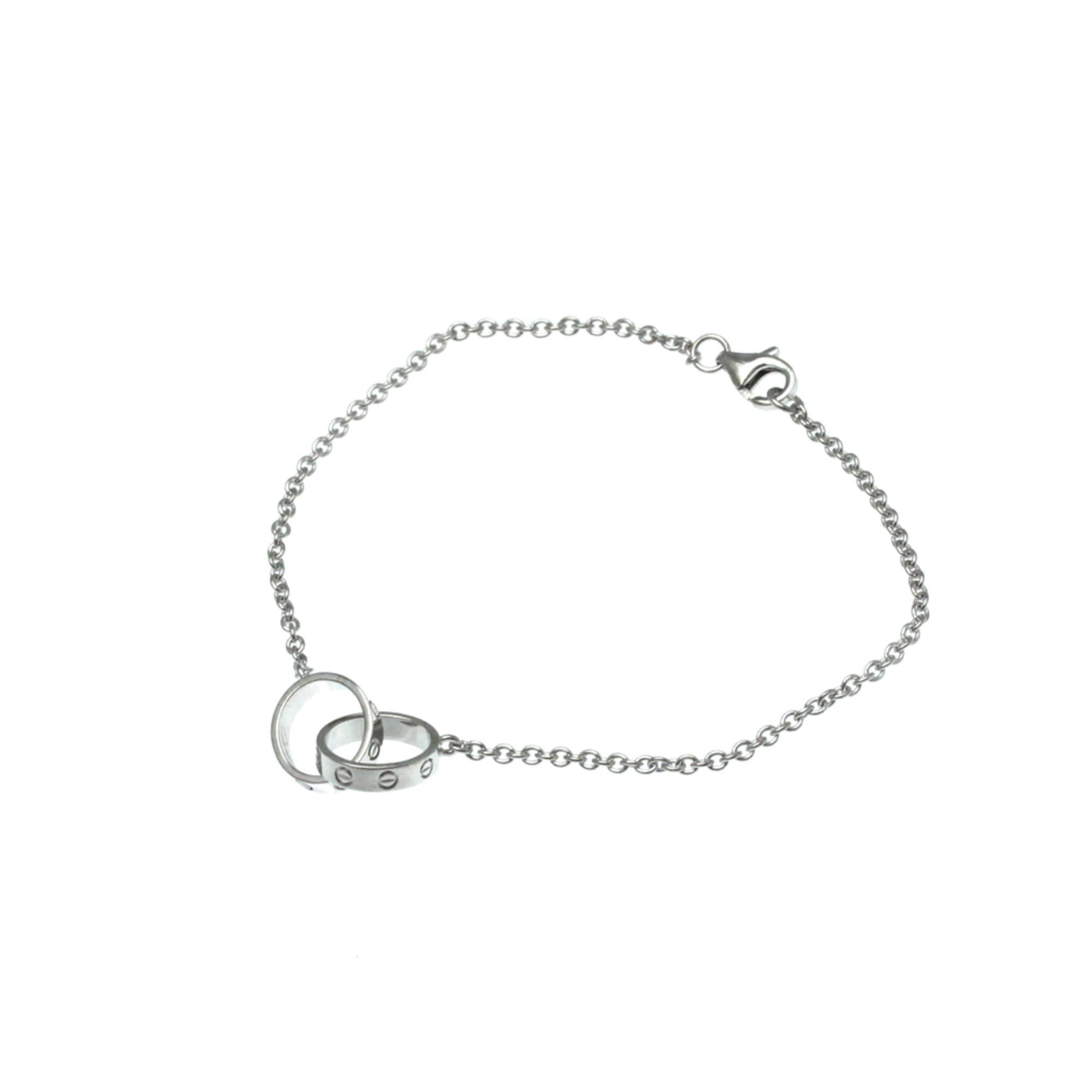 image of Cartier Baby Love Bracelet White Gold (18K) No Stone Charm Bracelet Silver, Women's