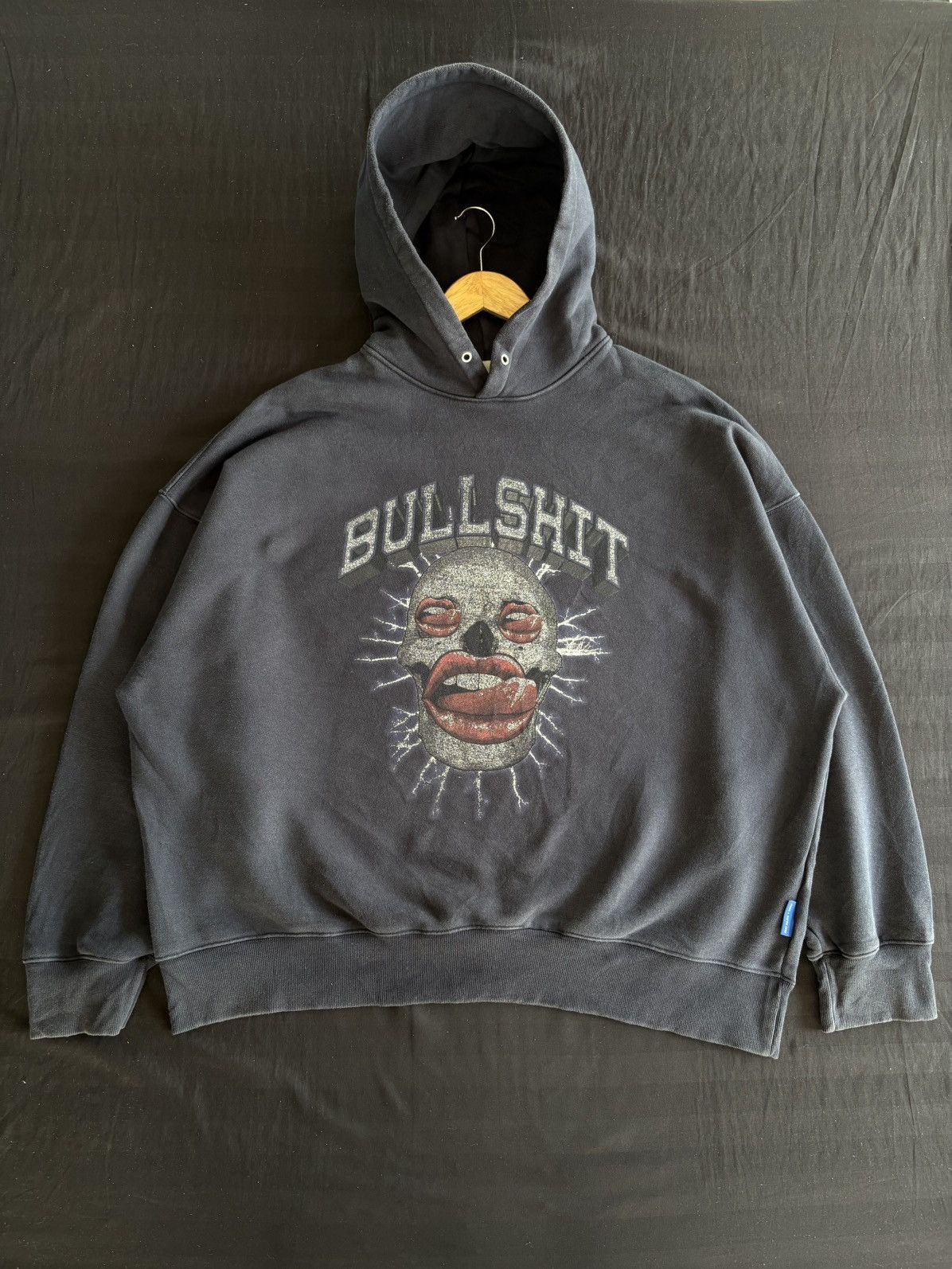 Japanese Brand Vintage Bullshit Skull By Pure Too Baggy Hoodie Sweatshirt Size US XL / EU 56 / 4 - 3 Thumbnail