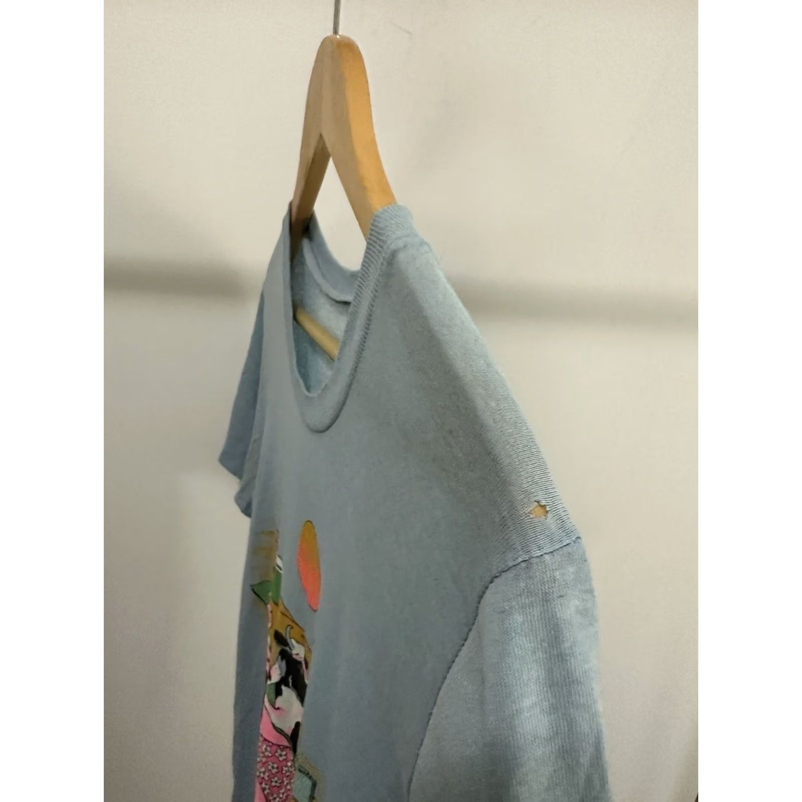 Vintage VTG 80s Roast Beef Cow Beach Sun Tan Funny Novelty T-Shirt M Blue Mens Short Sleeve Distressed Worn Retro Size US M / EU 48-50 / 2 - 6 Thumbnail