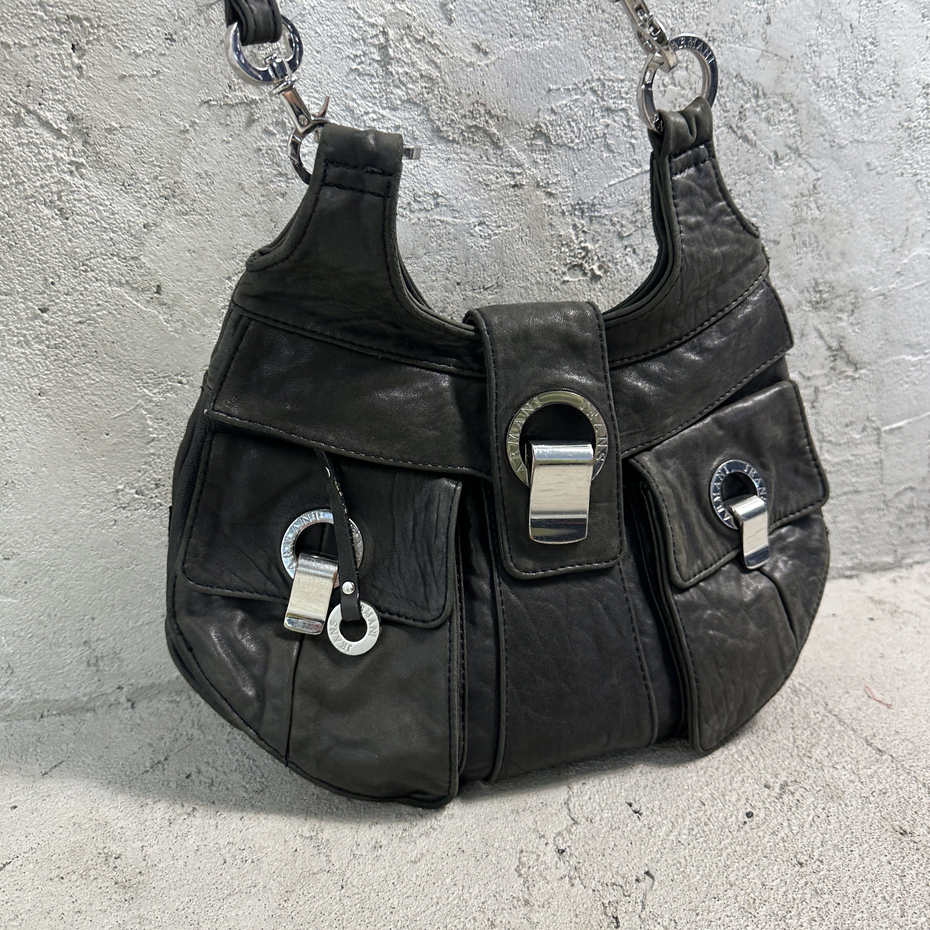 Armani × Vintage Vintage Avant Garde Archive Hobo Armani Shoulder Bag Size ONE SIZE - 3 Thumbnail