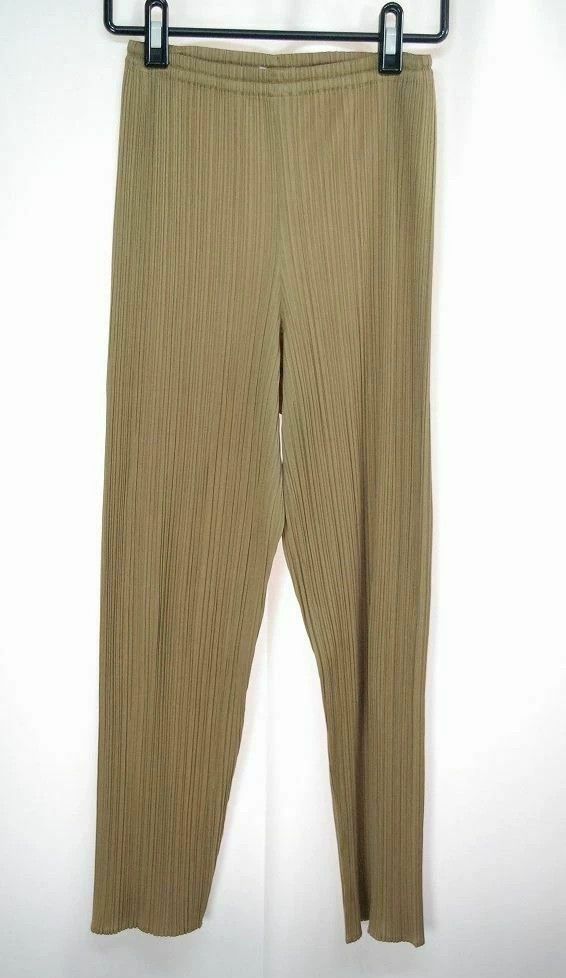 Issey Miyake issey miyake size:m Khaki straight-leg pants 2506-Nextarro Size US 26 / EU 42 - 1 Thumbnail