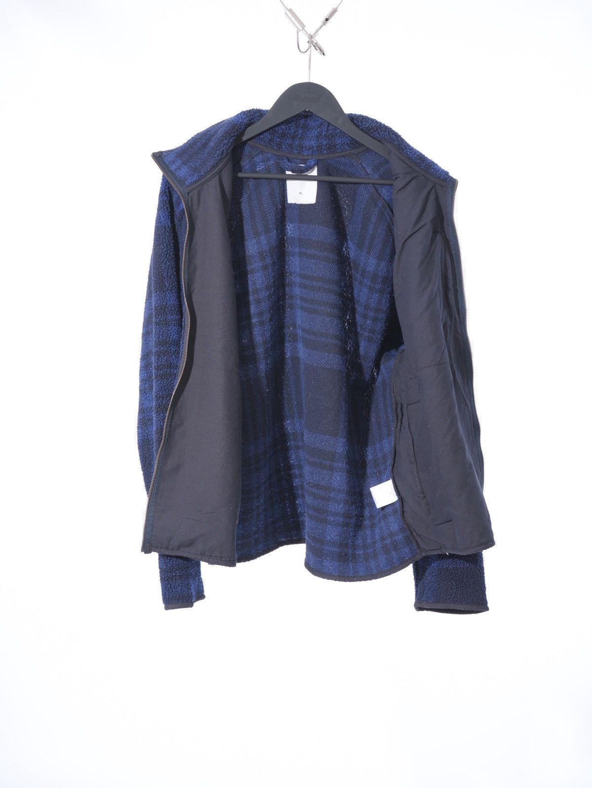 Percival Percival Teddy Fleece Plaid Checkered Blue Jacket Size US XL / EU 56 / 4 - 5 Thumbnail
