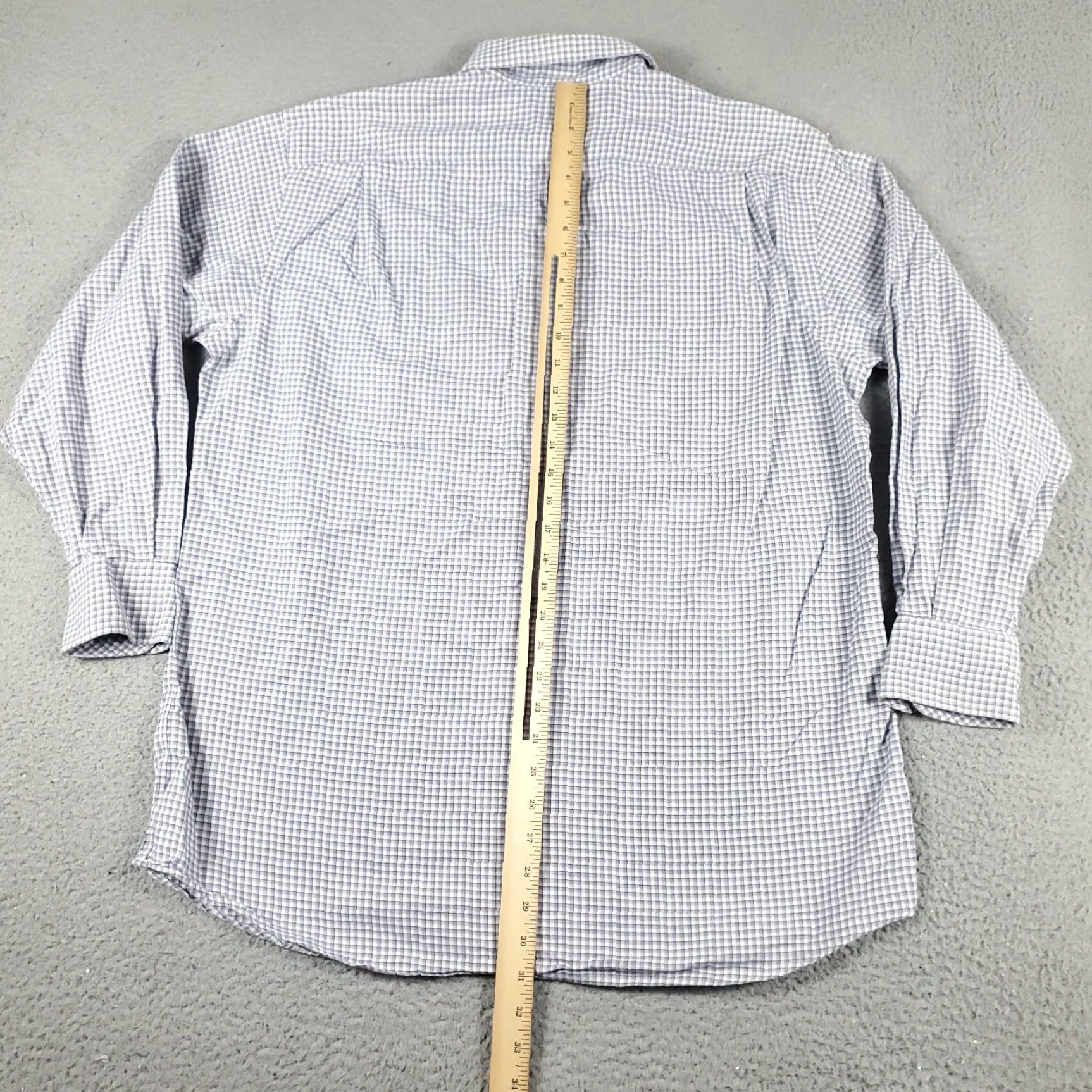 Tommy Hilfiger Tommy Hilfiger Button-Up Shirt Mens Large Blue Check Long Sleeve Casual Classic Size US L / EU 52-54 / 3 - 3 Thumbnail
