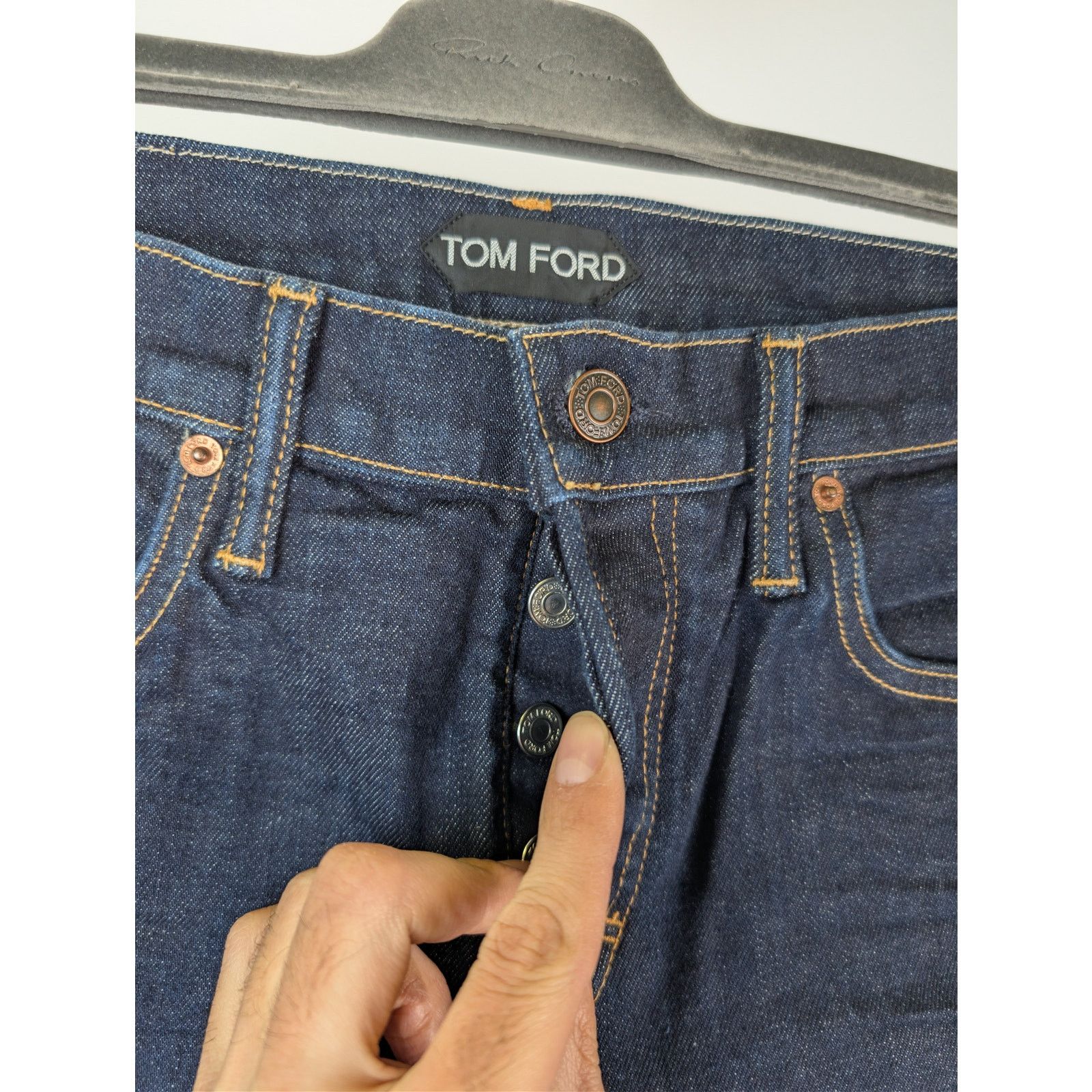 Tom Ford o1rshd1 Straight Denim Jeans in Indigo Blue 29 Size US 29 - 7 Thumbnail
