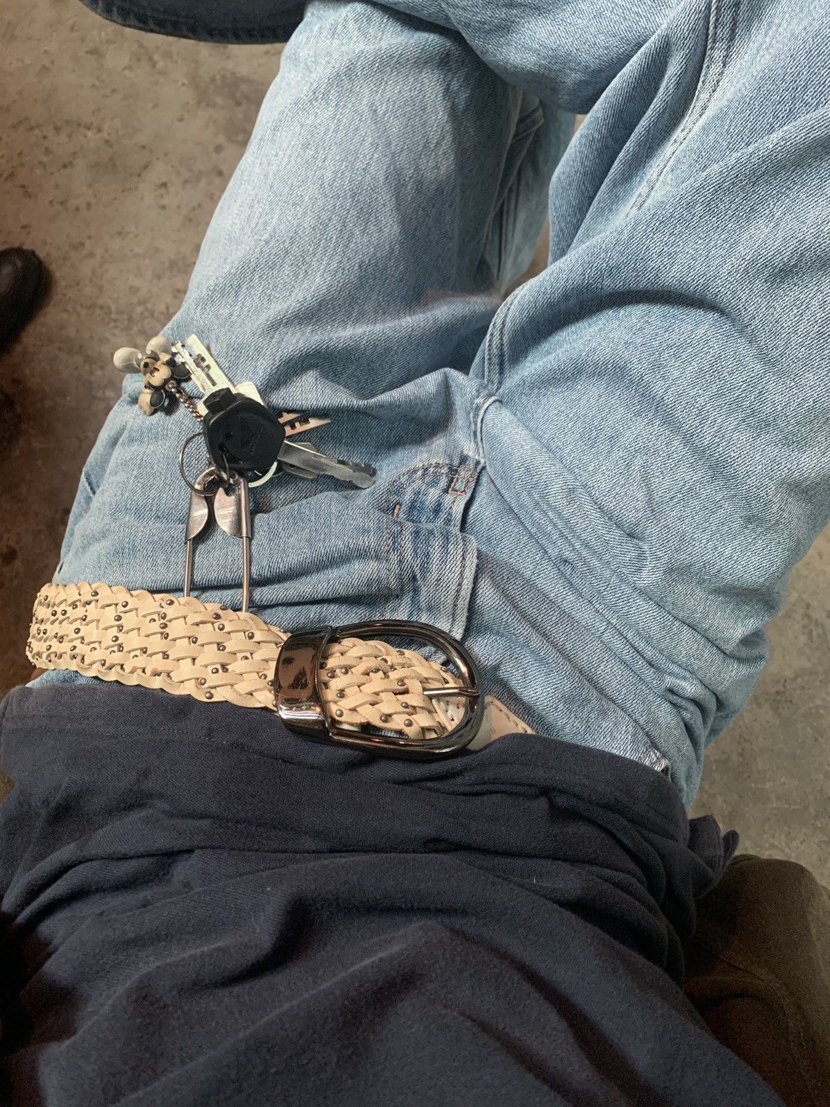 Vintage Nicole Club For Men Studs Belt Mens Punk Rock Leather Belt