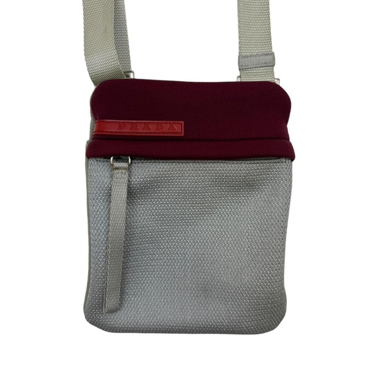 image of Prada Sport Bag in Burgundy Grey, Men's