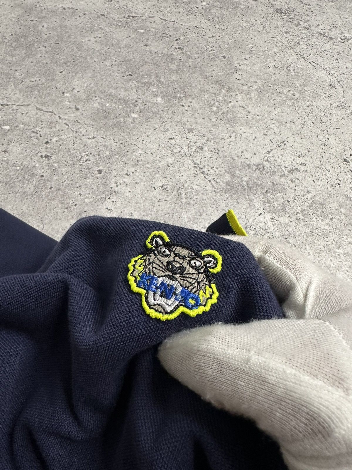 Kenzo Kenzo Paris Embroidered Tiger Logo Polo Shirt Navy Blue Size US L / EU 52-54 / 3 - 9 Thumbnail