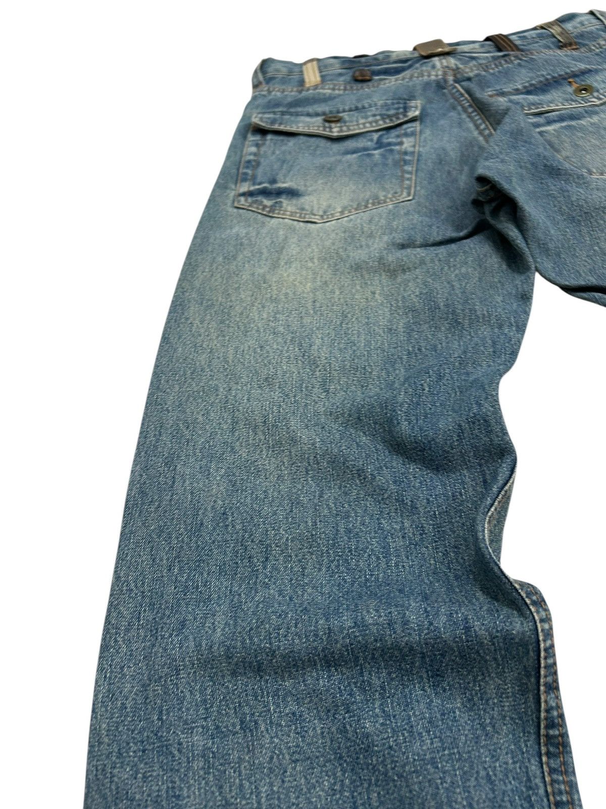 GOSTAR DE FUGA Strange Heaven Double Waist Clawn Mark Whisker Light Washed Size US 30 / EU 46 - 15 Thumbnail