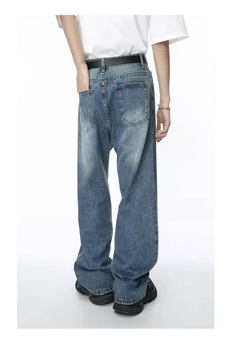 Jean × Vintage Vintage street washed and faded loose micro flare jeans Size US 32 / EU 48 - 4 Thumbnail
