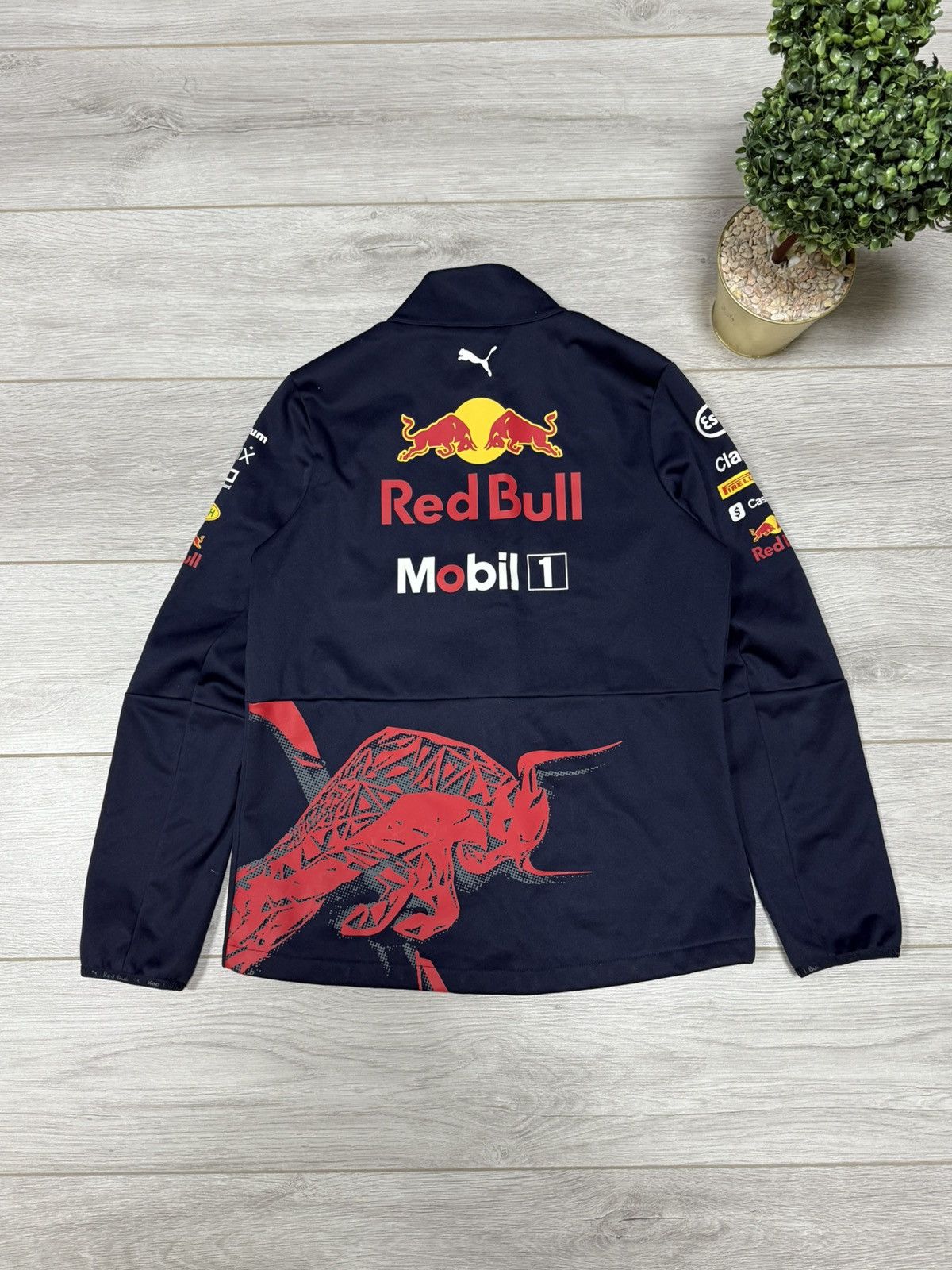 Puma × Red Bull Puma Red Bull Pirelli mobil 1 big logo print jacket zip Size US M / EU 48-50 / 2 - 1 Thumbnail