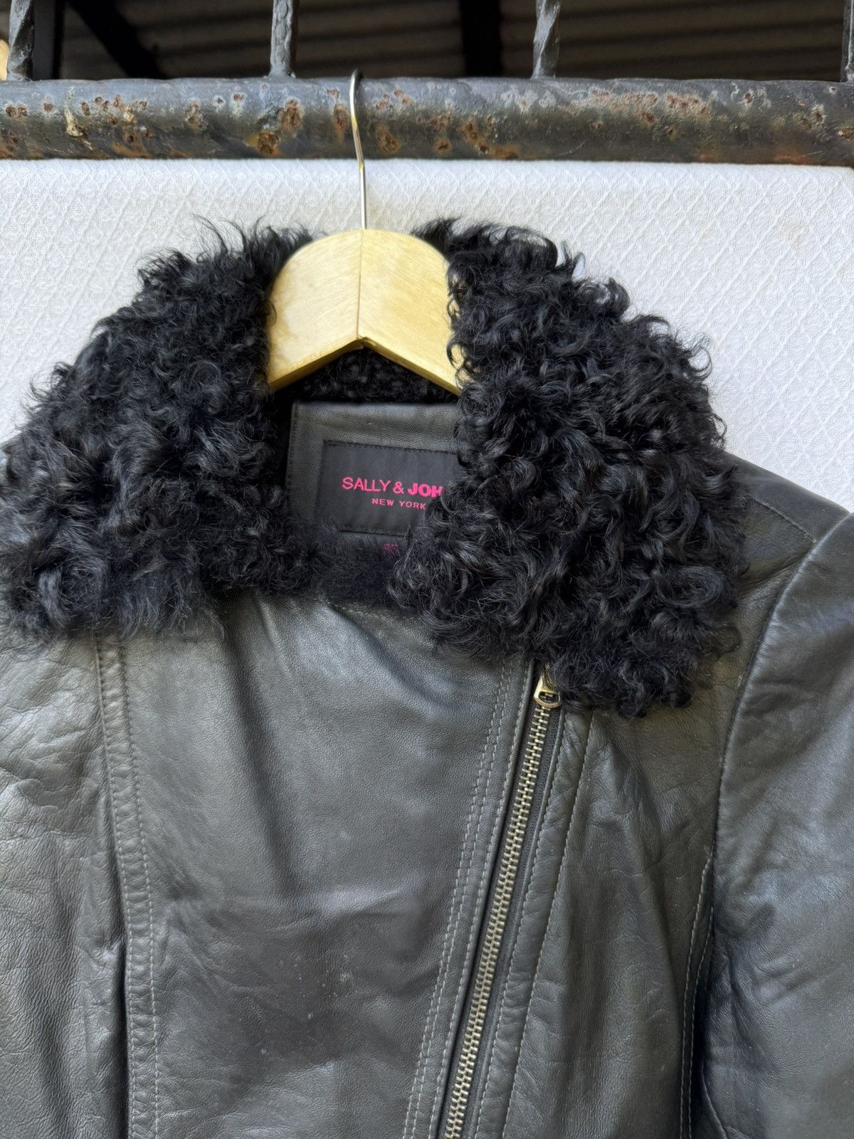 14th Addiction Sally&John Fur Leather Jacket Assymetrical Zipper Size US S / EU 44-46 / 1 - 7 Thumbnail