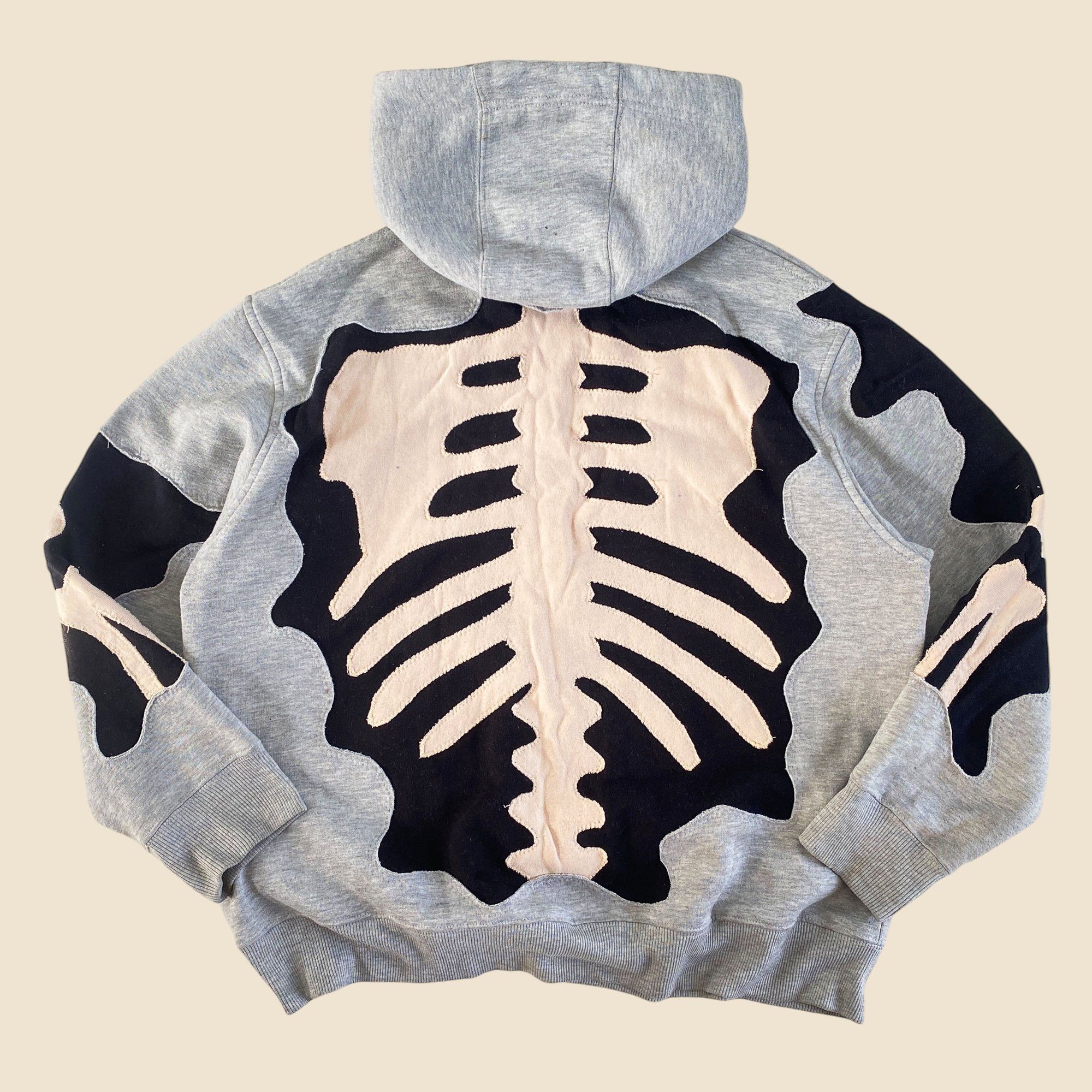 Handmade × Japanese Brand 1 OF 1 REWORKED SKELETON BLUE FLAME HOODIE SIZE M Size US M / EU 48-50 / 2 - 4 Thumbnail