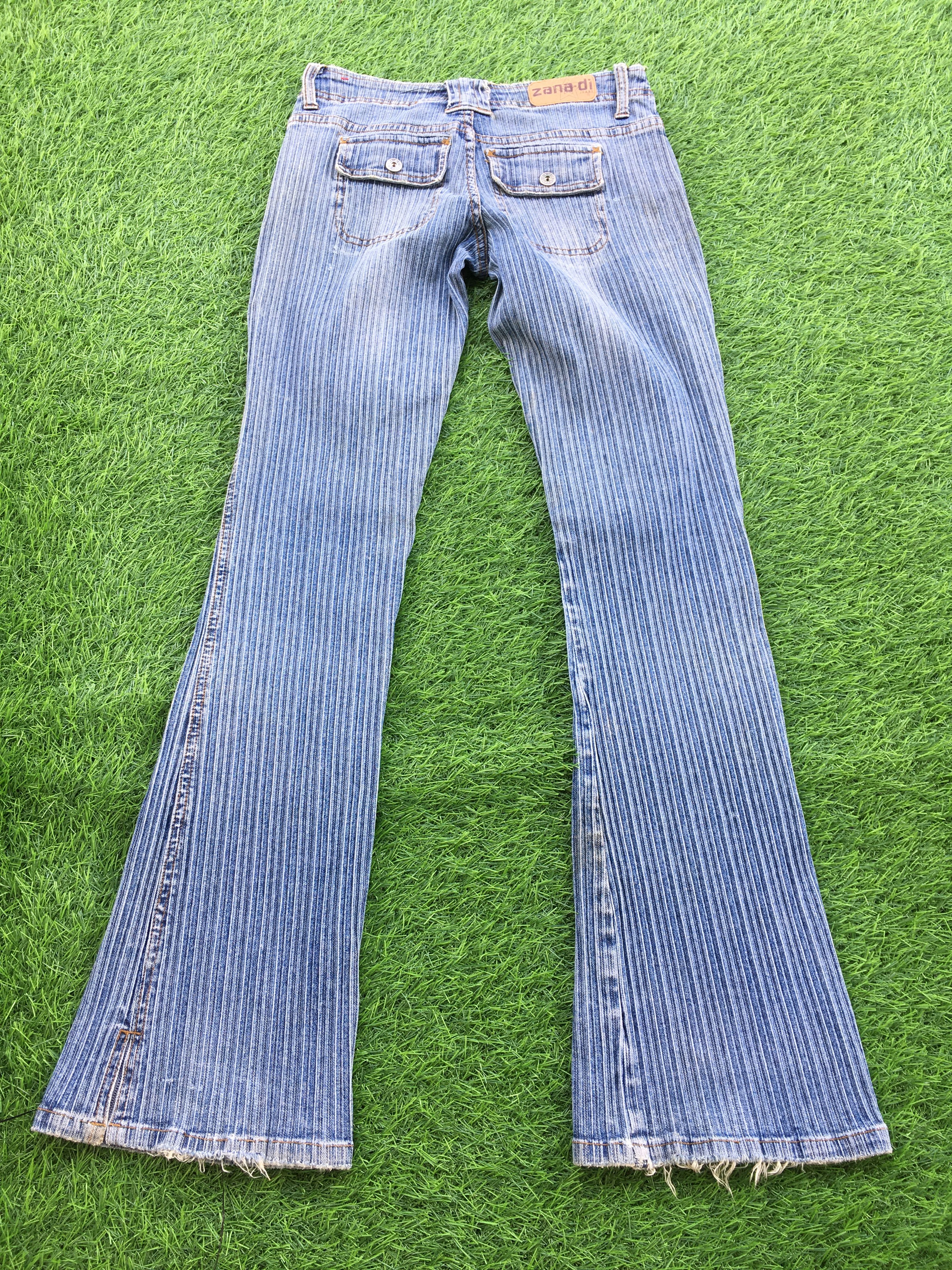 Designer × Jean Zana di Low Waisted Split Hem Flared Jeans D-1031 Size 23" - 2 Thumbnail