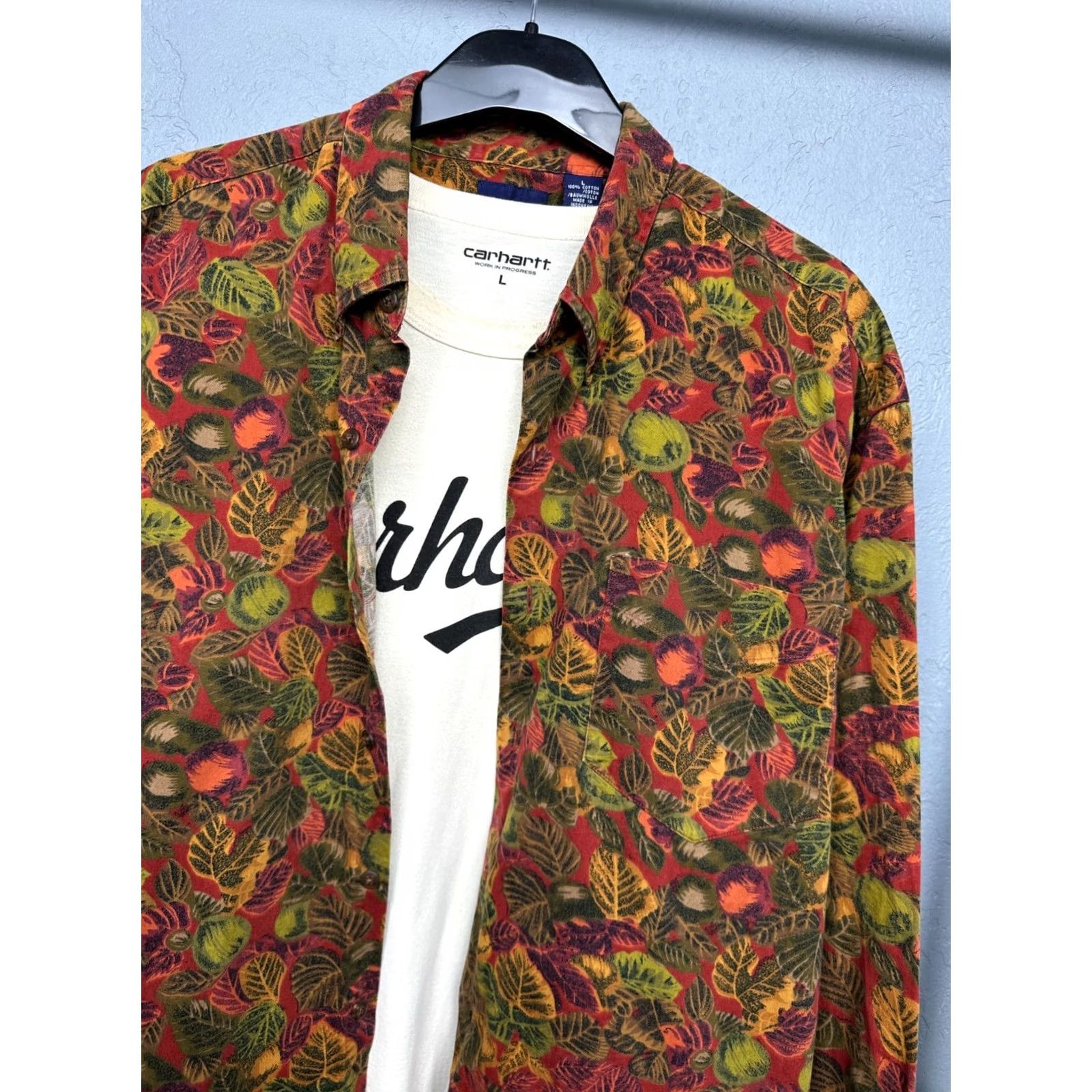 Gap Gap Vintage Mens Flannel Shirt Floral Print Size L Size US L / EU 52-54 / 3 - 2 Thumbnail