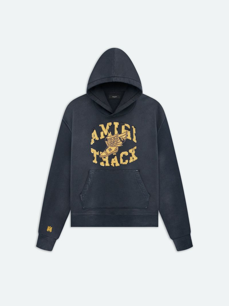 Amiri o1mle0426 Amiri Track Hoodie in Faded Black Size US M / EU 48-50 / 2 - 1 Thumbnail
