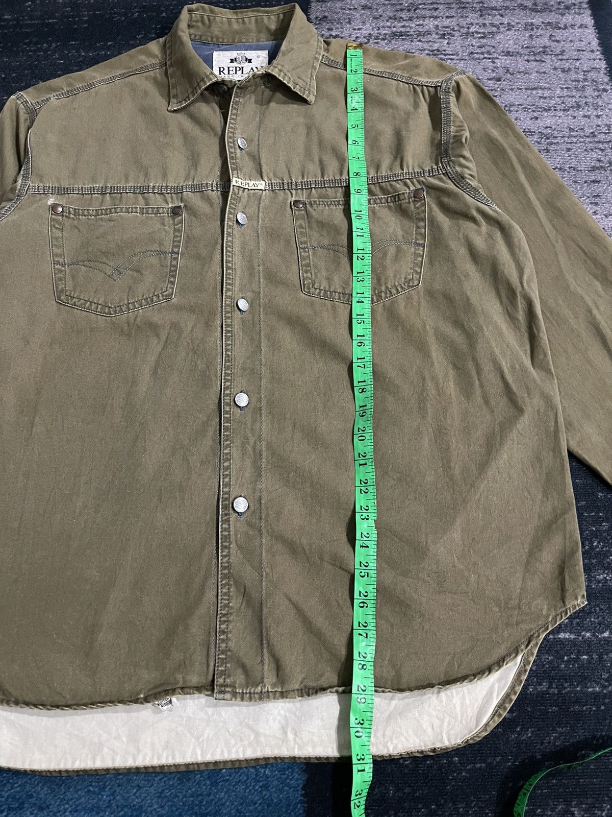 Replay × Vintage Vintage Replay Italy Longsleeve Button Shirt Size US XL / EU 56 / 4 - 16 Thumbnail