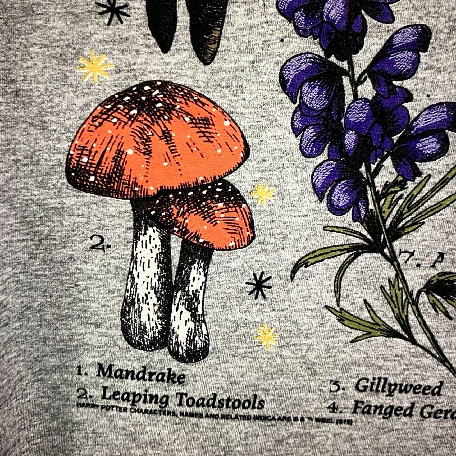 Vintage Harry Potter Graphic T-Shirt Women's Medium Gray Mandrake Casual Crew Neck Size M / US 6-8 / IT 42-44 - 7 Thumbnail