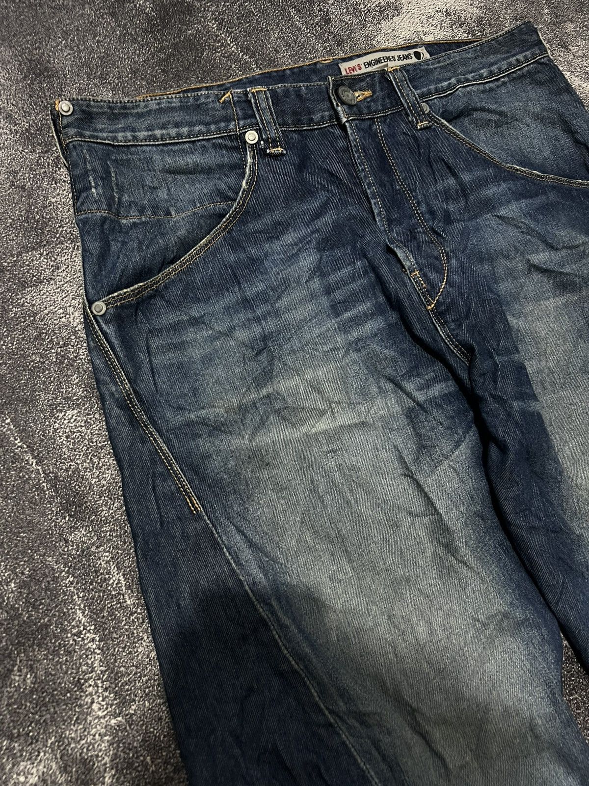 Levi's Vintage Clothing Levis Engineered Belt Buckle Back Jeans Size US 34 / EU 50 - 7 Thumbnail