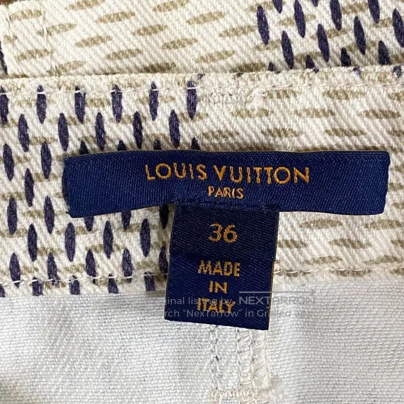 Louis Vuitton Checkerboard Leather Skirt.