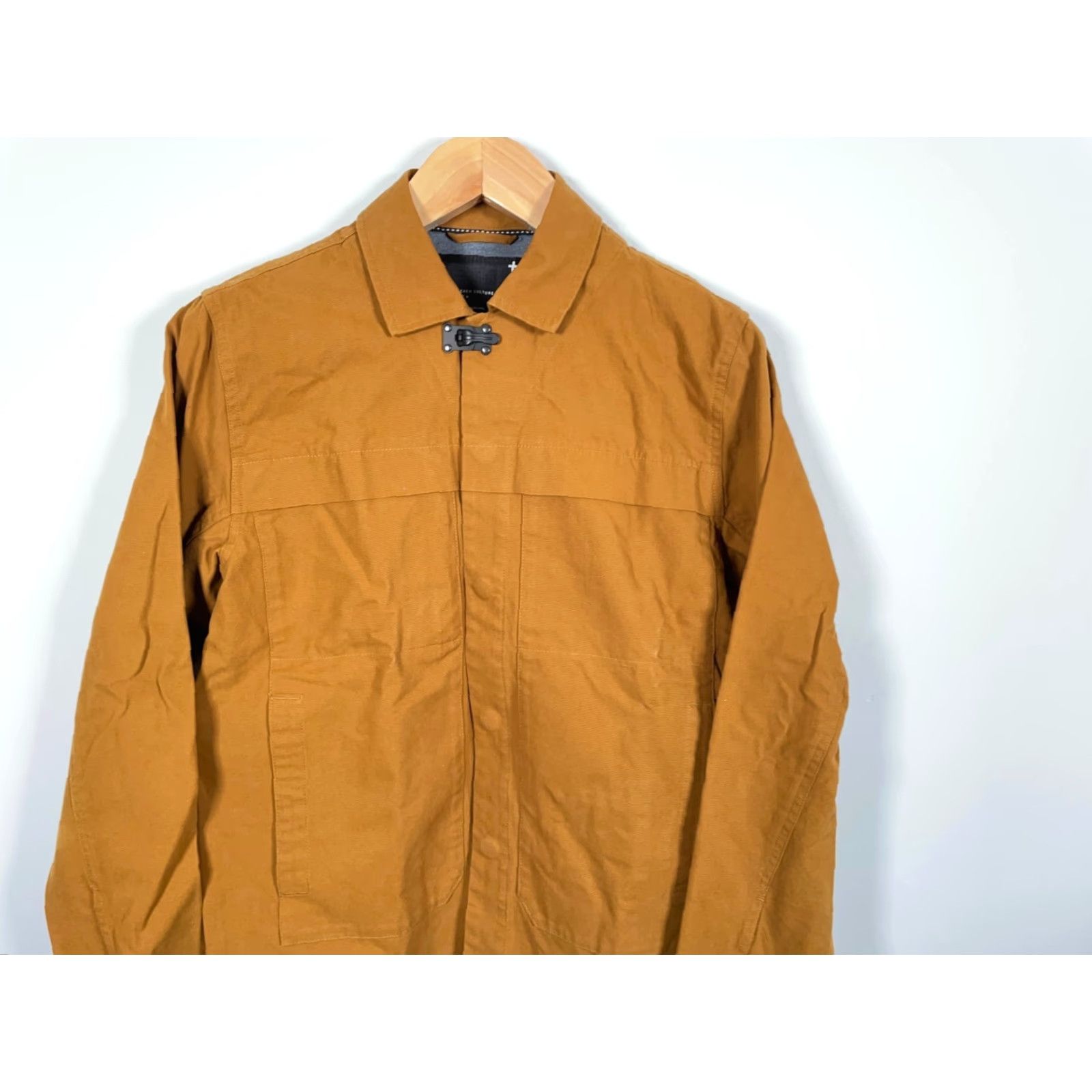 Tavik Tavik Jacket Men Small Brown Canvas Snap Button Beach Culture Unlined Pockets Cotton Casual Workwear Shirt/Coat Style Basic Jacket Size US S / EU 44-46 / 1 - 4 Thumbnail