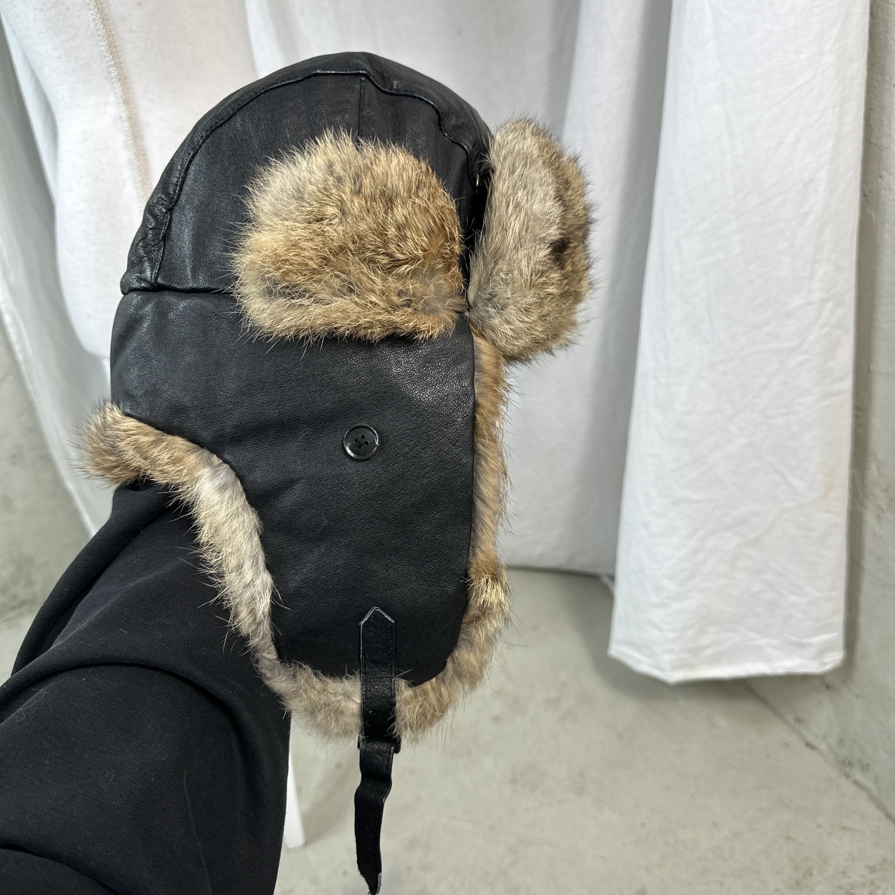 Vintage Vintage Real Fur Bomber / Traper Hat Size ONE SIZE - 3 Thumbnail