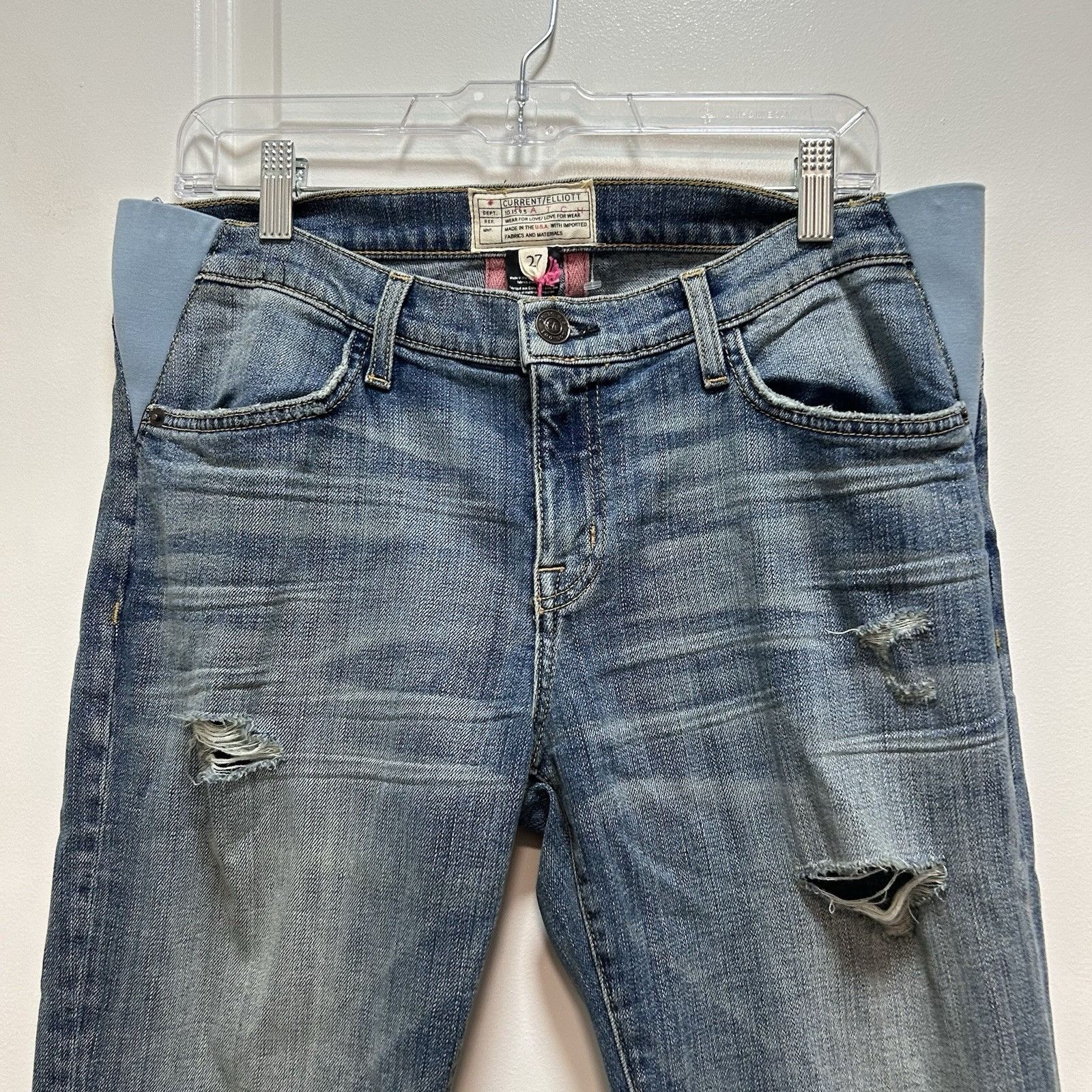 Current/Elliot Current Elliot x Hatch Jeans Womens Blue The Boyfriend Mater Size 27" / US 4 / IT 40 - 5 Thumbnail