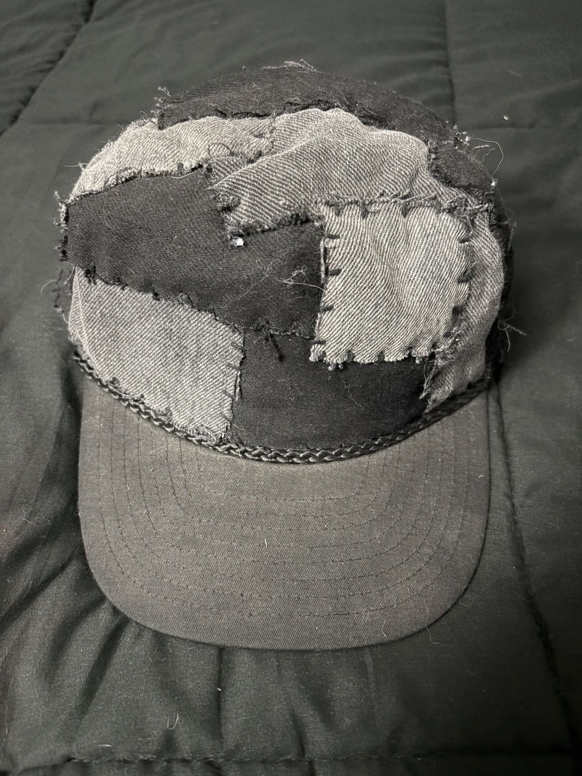 Vintage Vintage 90’s Crust Punk Patchwork Hat Size ONE SIZE - 1 Thumbnail