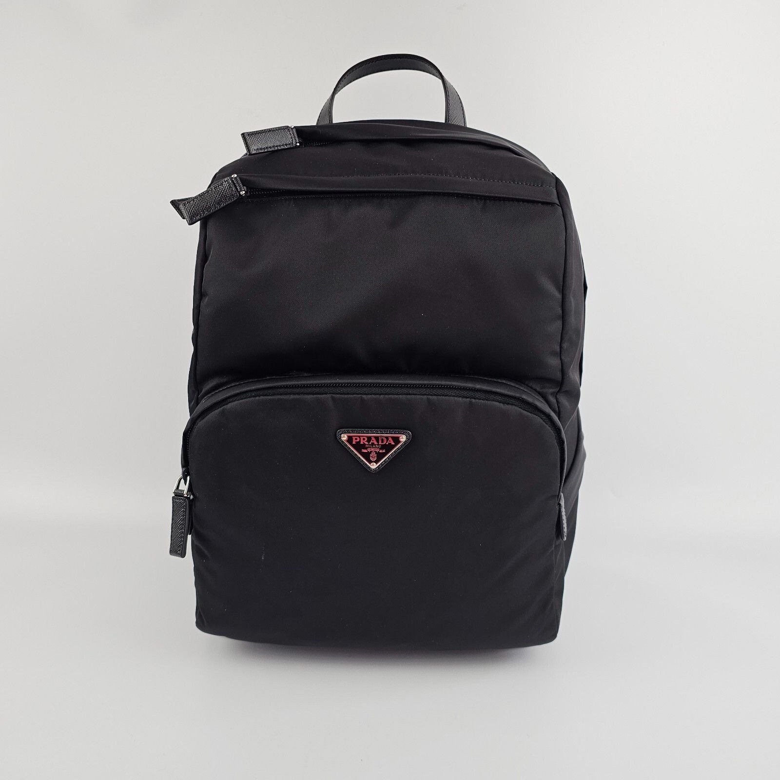 Prada PRADA Black Re-Nylon And Saffiano Leather Backpack New And A Size ONE SIZE - 1 Thumbnail