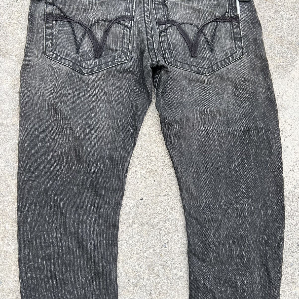 Japanese Brand “y2k style” TOUGH JEANSMITH BLACK WASHED DENIM PANTS Size US 31 - 13 Thumbnail