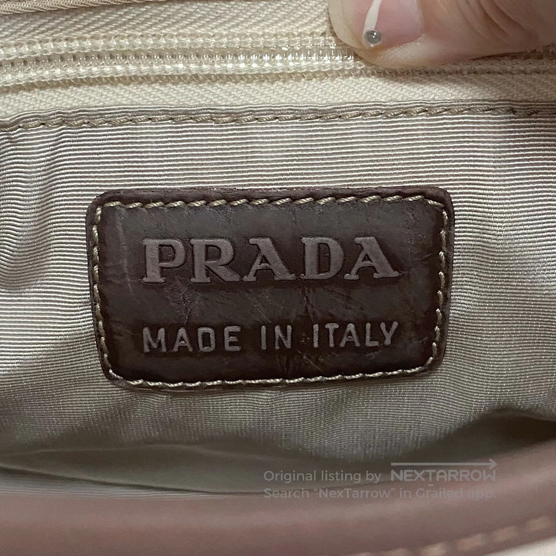 Prada Prada White Brown Mini Shoulder Bag. Size ONE SIZE - 9 Thumbnail