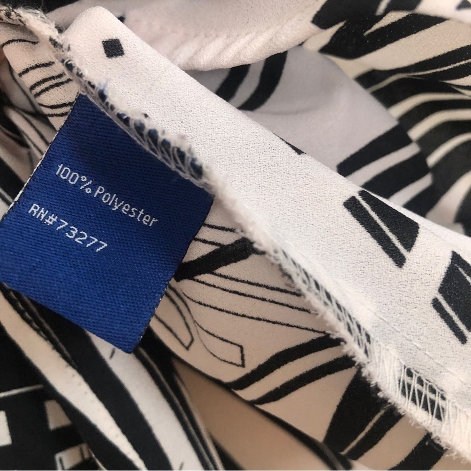 Apt. 9 Apt 9 Black White Tropical Leaf Print Tank Blouse Top Size S / US 4 / IT 40 - 6 Thumbnail