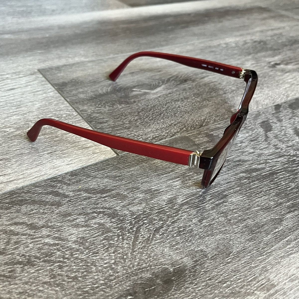 Valentino Vintage Valentino Square Frames Eyeglasses Wine Red V2680 Size ONE SIZE - 4 Thumbnail
