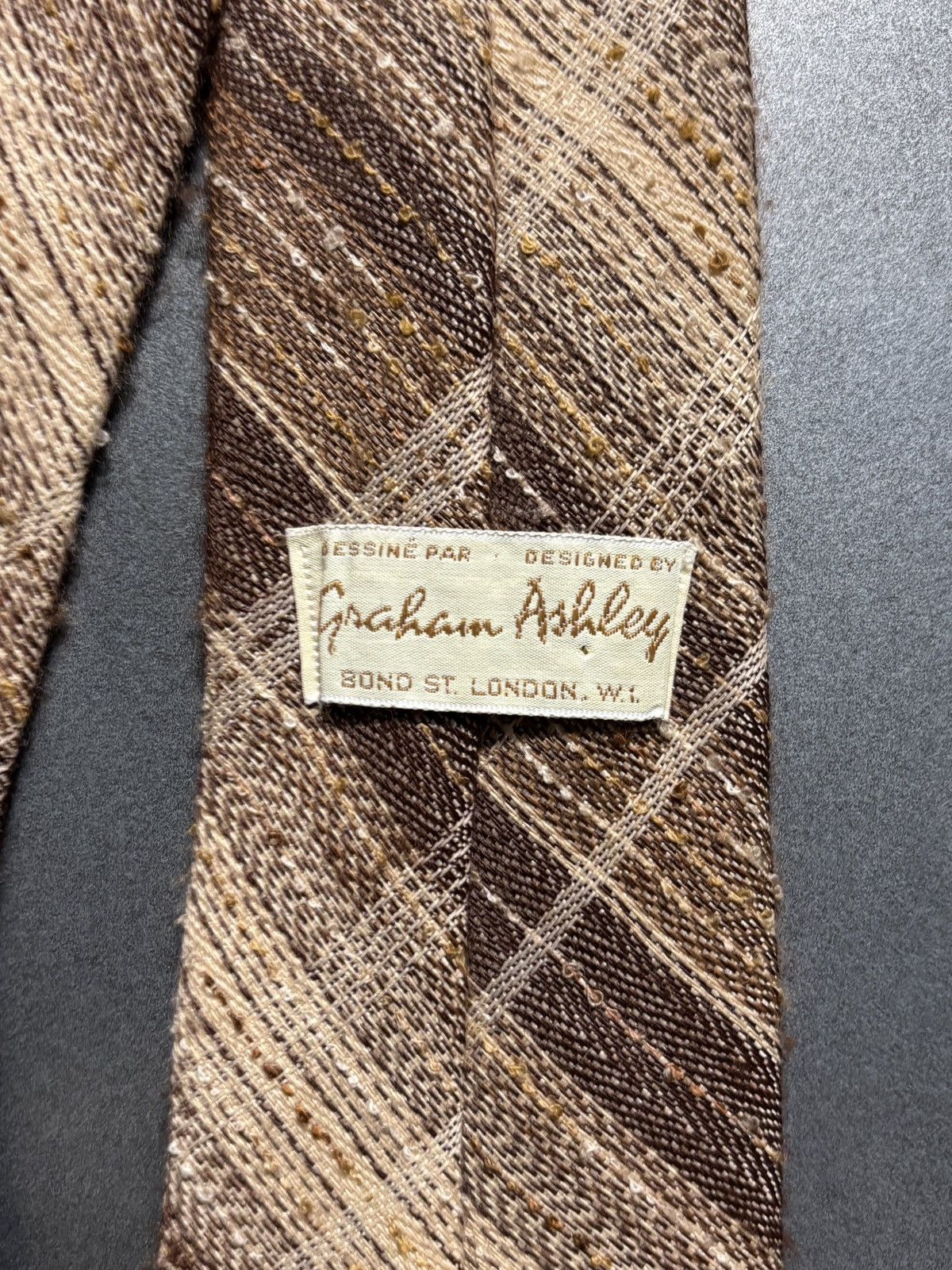 Vintage Vintage Plaid Tie Shaggy Necktie Pattern Stripe 1960s 1970s Size ONE SIZE - 7 Thumbnail