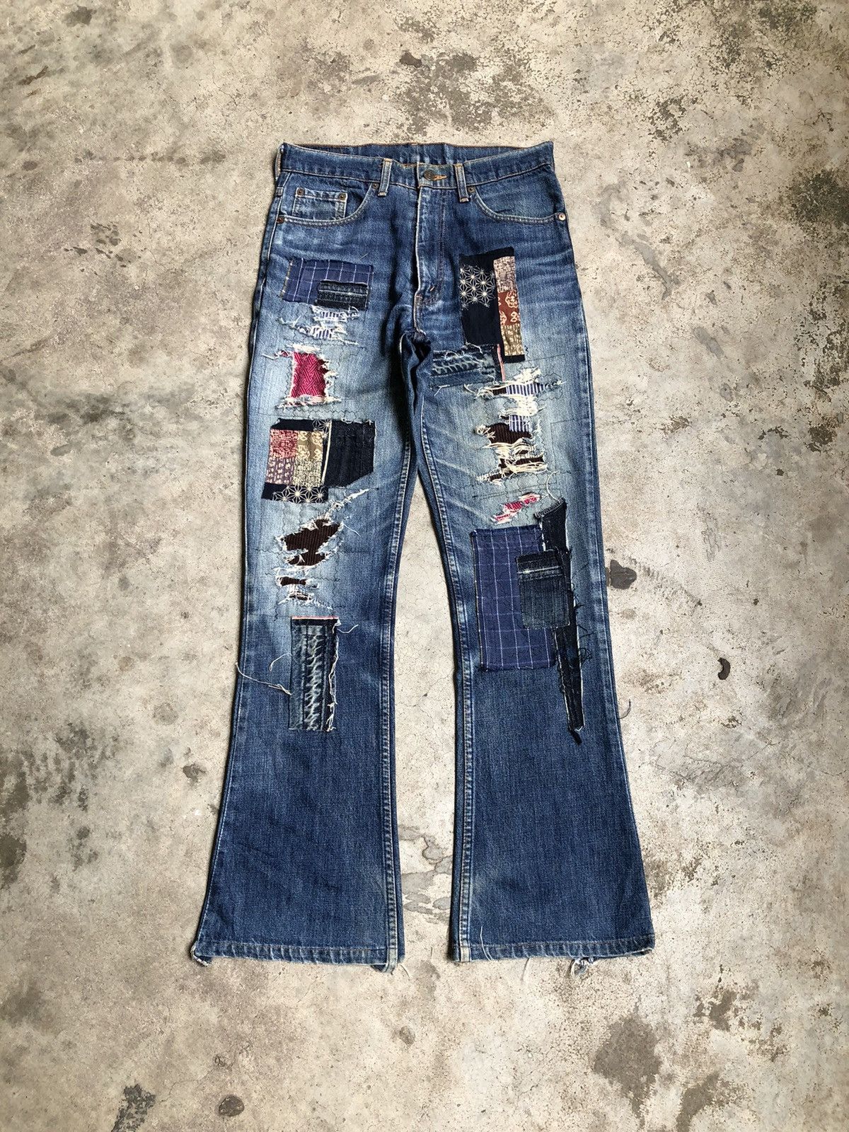 Levi's Levis 217 repairing work with patchwork and boro Size US 30 / EU 46 - 1 Thumbnail