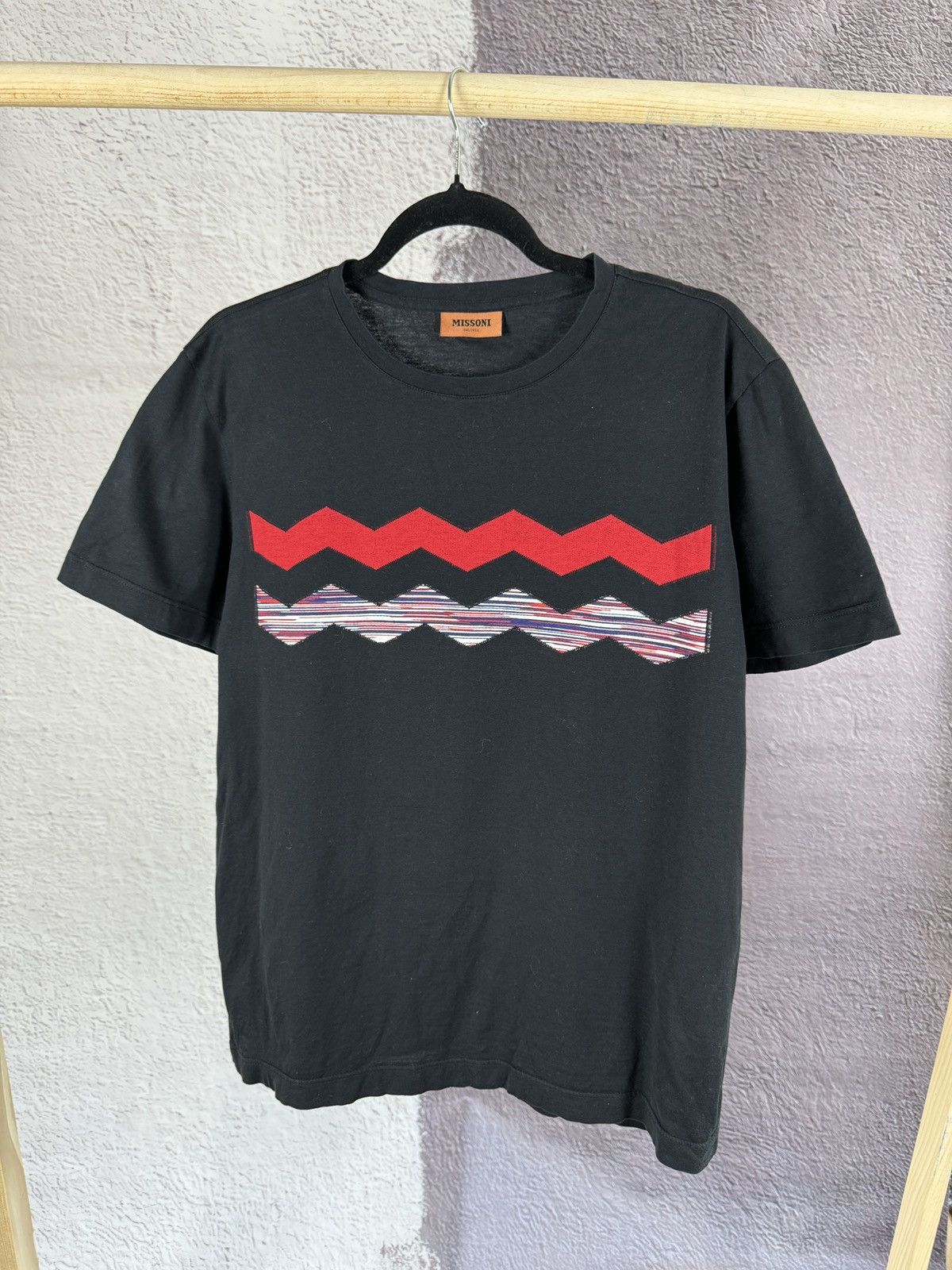 Missoni Missoni zigzag striped black tee shirt Size US M / EU 48-50 / 2 - 2 Thumbnail