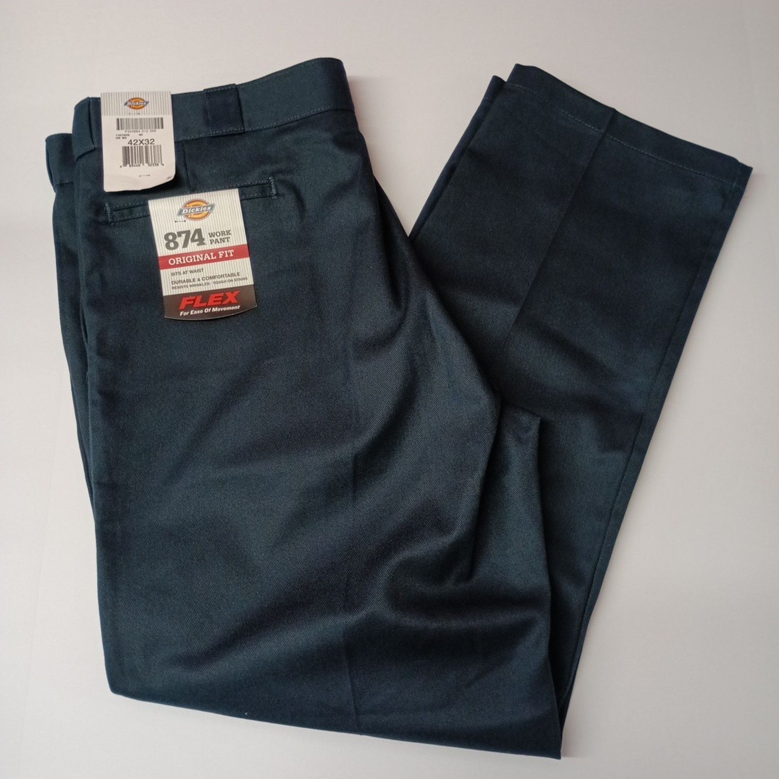 Dickies Dickies 874 Work Pants Men's 42x32 Flex Blue Original Fit Size US 42 / EU 58 - 1 Thumbnail