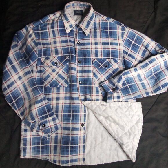Sears Vintage Sears Themal Lined Flannel Shirt Shacket Jacket Size US L / EU 52-54 / 3 - 2 Thumbnail
