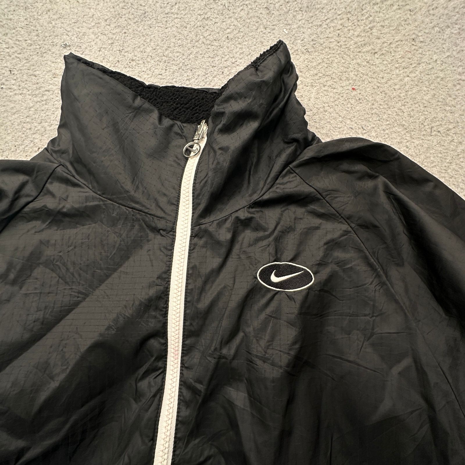 Nike Nike Womens XS Big Swoosh Reversible Sherpa Jacket Black Size XS / US 0-2 / IT 36-38 - 13 Thumbnail