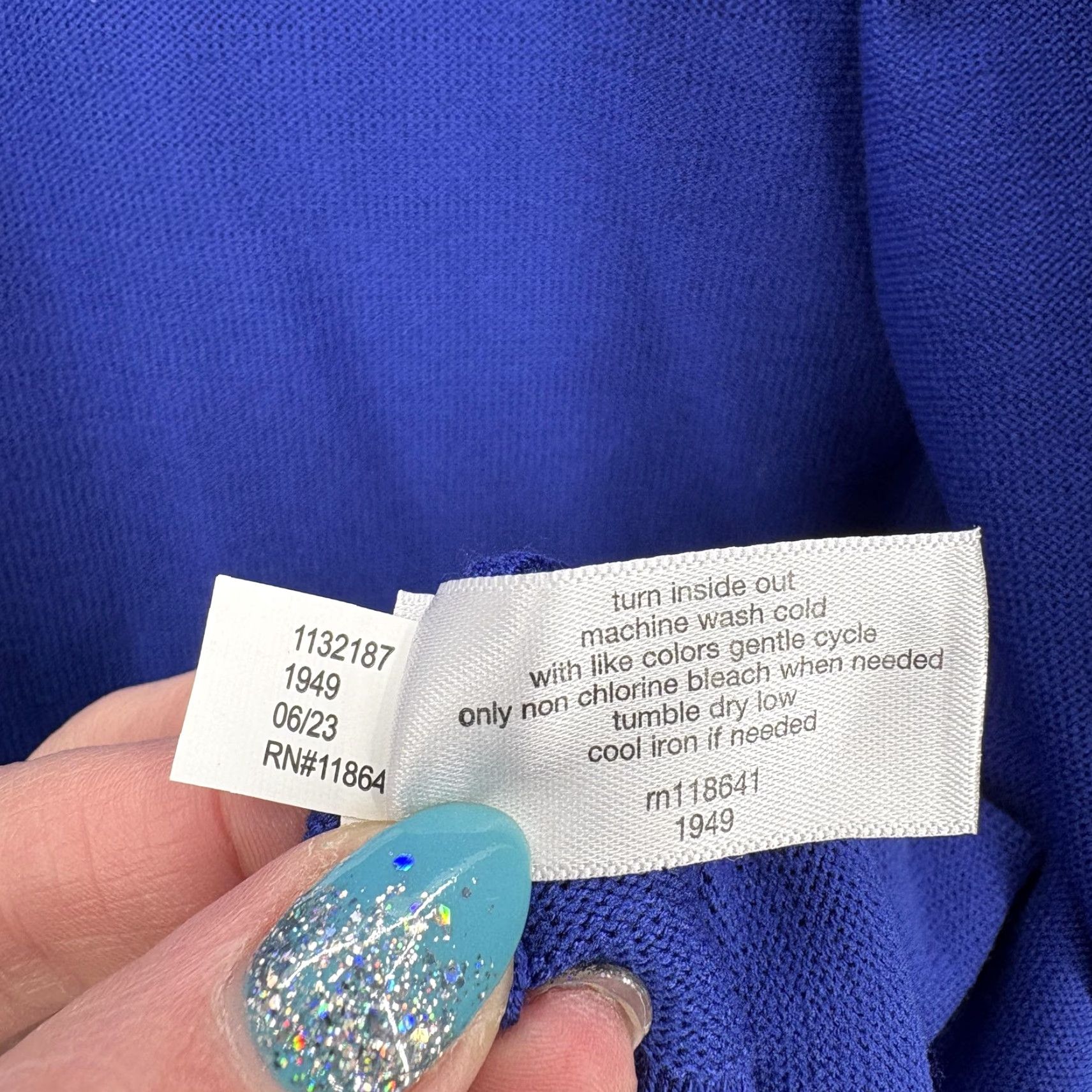 Vintage Lane Bryant Cardigan Sweater Womens 18/20 Blue Open Front Knit Long Sleeve NWT Size XXL / US 16-18 / IT 52-54 - 6 Thumbnail