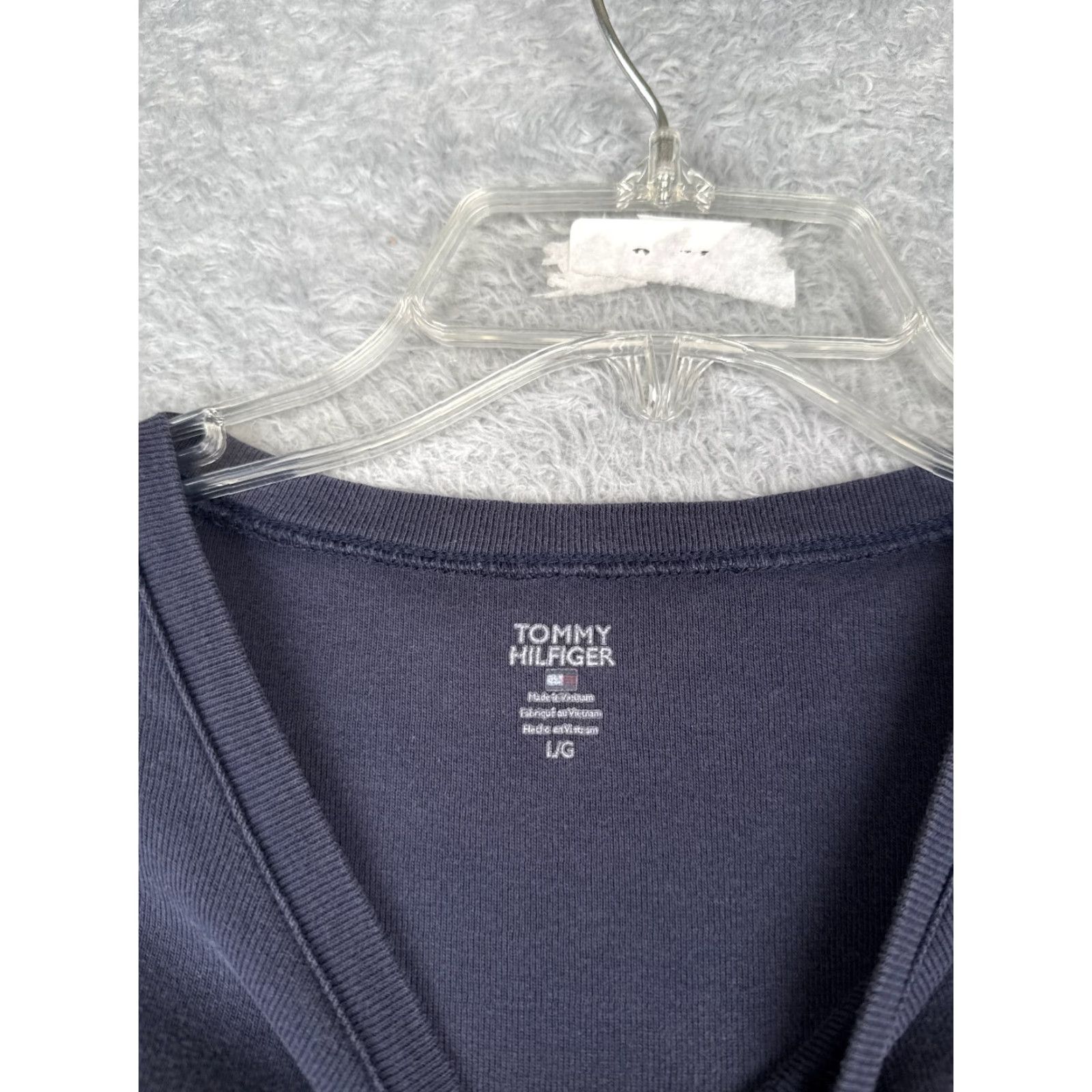 Tommy Hilfiger VINTAGE Tommy Hilfiger Women's T-Shirt Crew Neck Short Sleeve Blue Cotton Casual Shirt All Seasons Size L / US 10 / IT 46 - 7 Thumbnail