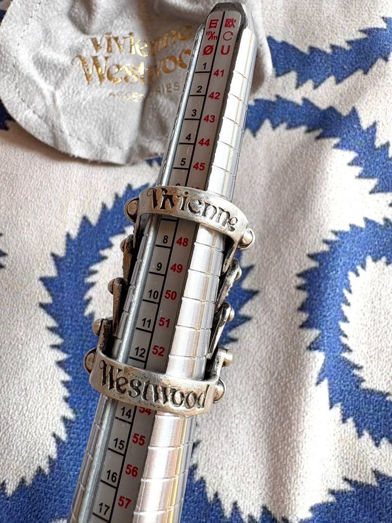 Vivienne Westwood Vivienne Westwood Vintage Gun Black Full Diamond Armor Rin Size ONE SIZE - 6 Thumbnail