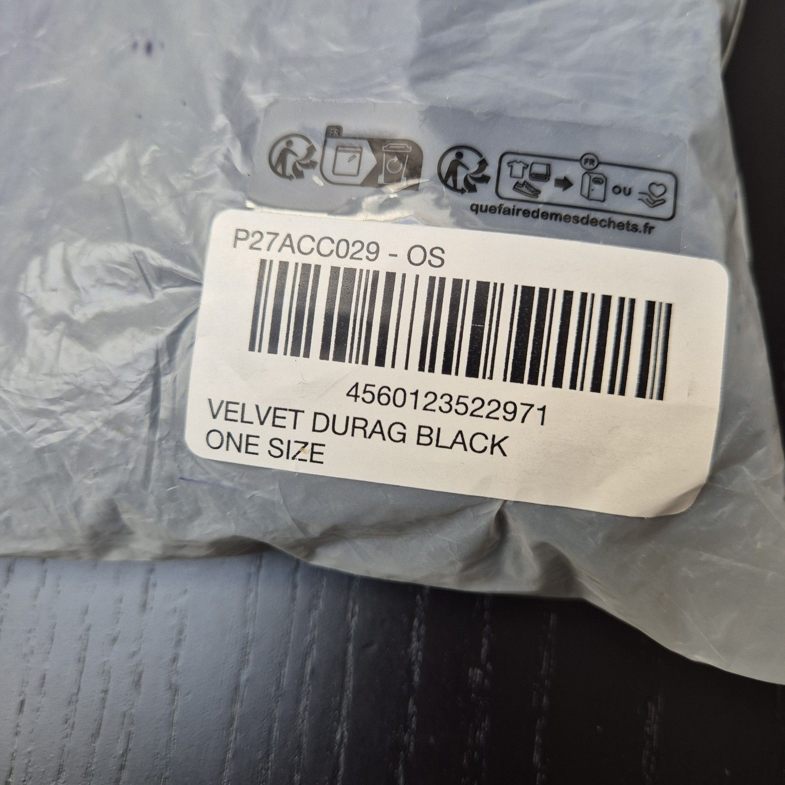 Palace Palace Velvet Durag Black Brand New With Tags FW24 Size ONE SIZE - 7 Thumbnail