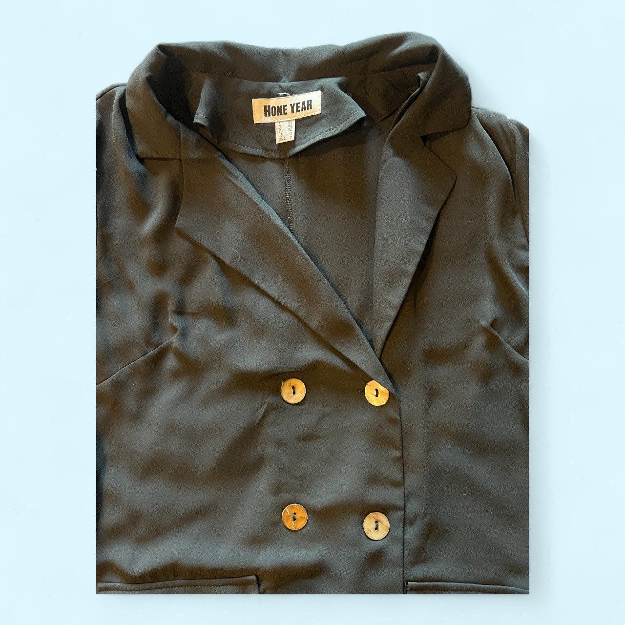 Other Hone Year Silk Double-Breasted Blazer Dress Size XS / US 0-2 / IT 36-38 - 3 Thumbnail